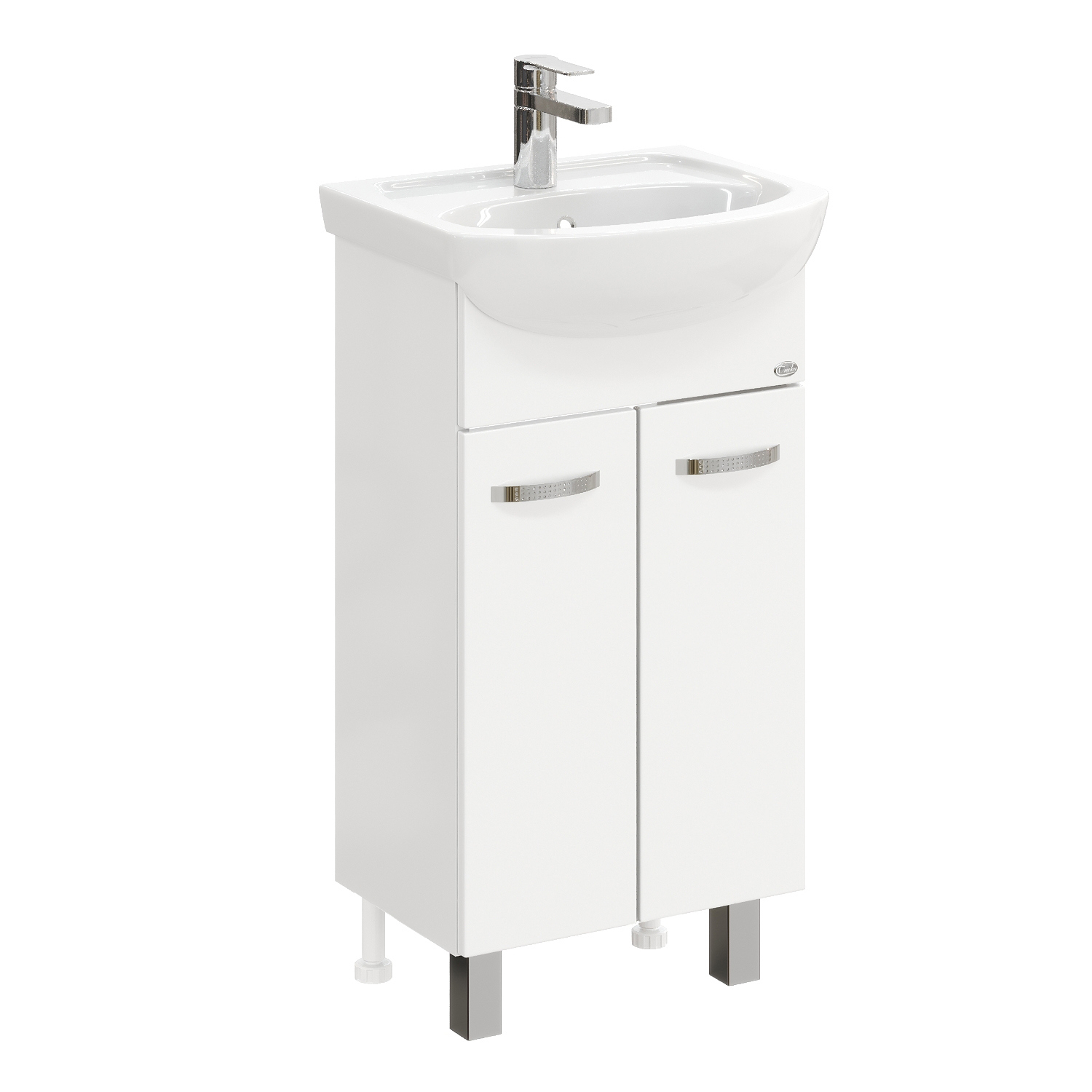 Изображение товара Тумба под раковину ONIKA Коралл 41 см белый напольная с дверями и полкой