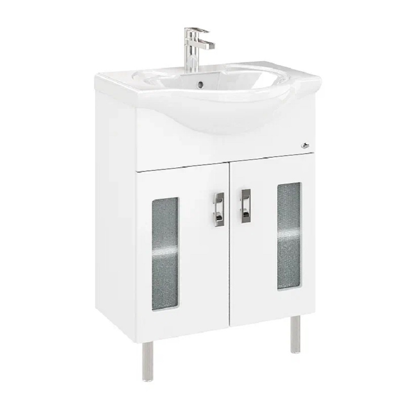 Изображение товара Тумба под раковину Onika Кристалл 65 см белая напольная