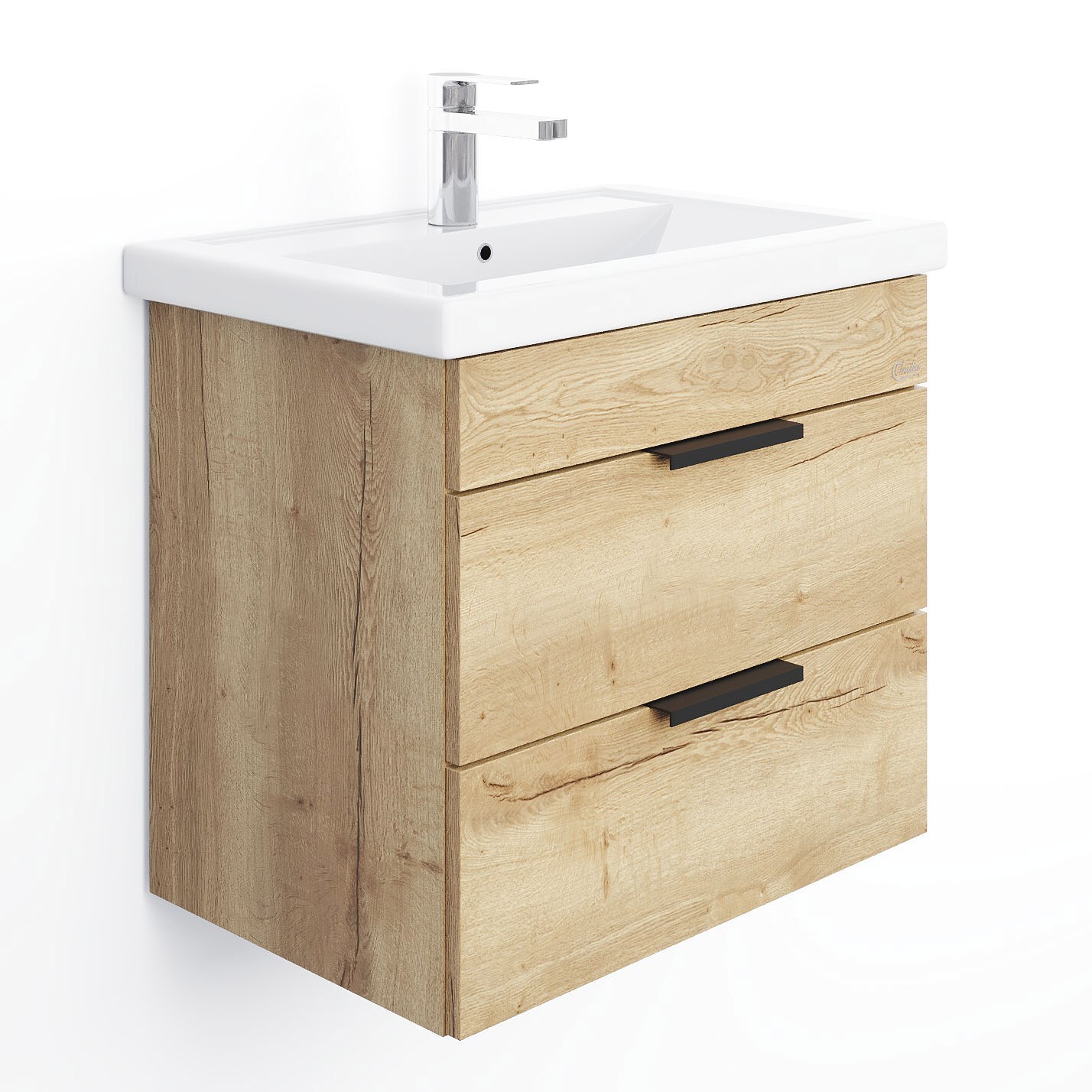 Изображение товара Тумба под раковину Onika Легран 50, подвесная, 2 ящика, цвет дуб
