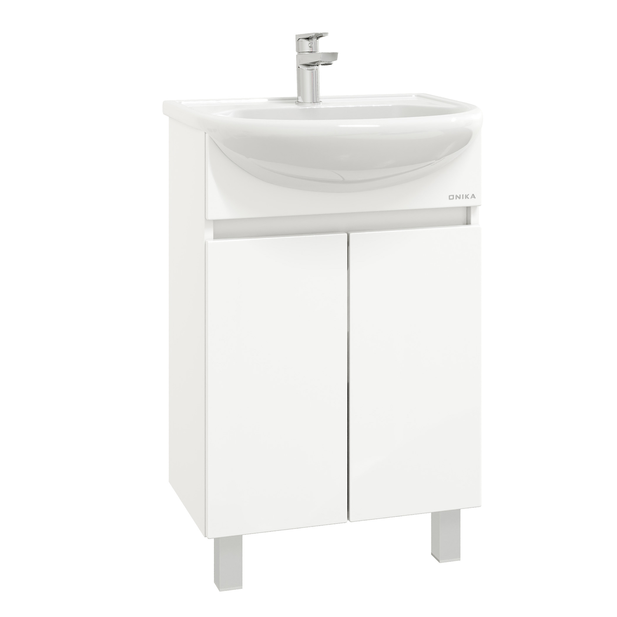 Изображение товара Тумба под раковину напольная ONIKA Милтон 60 белый глянец