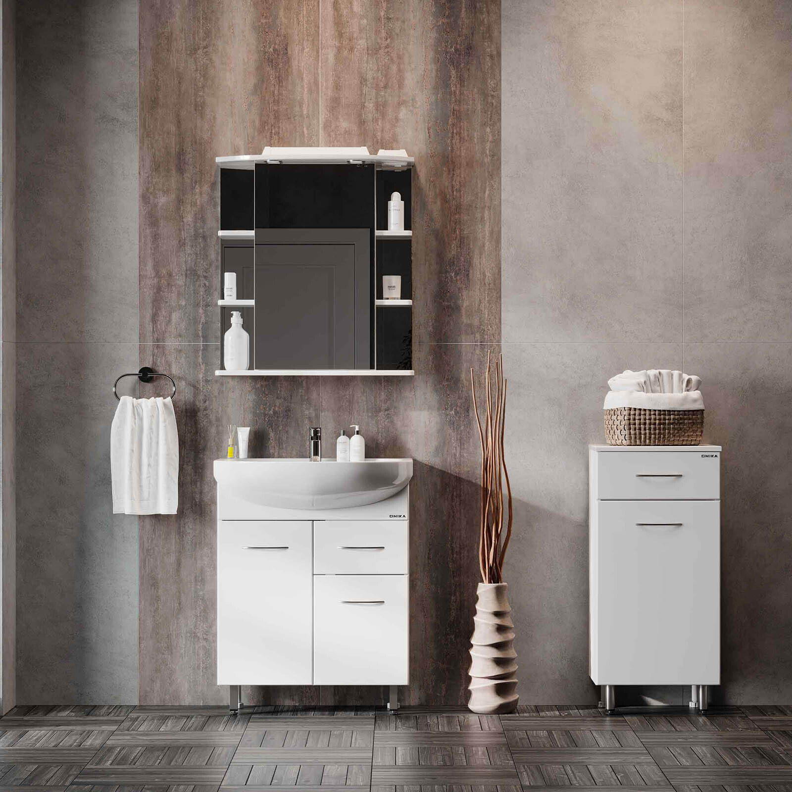 Изображение товара Тумба под раковину напольная Onika 106503 61.4см цвет белый