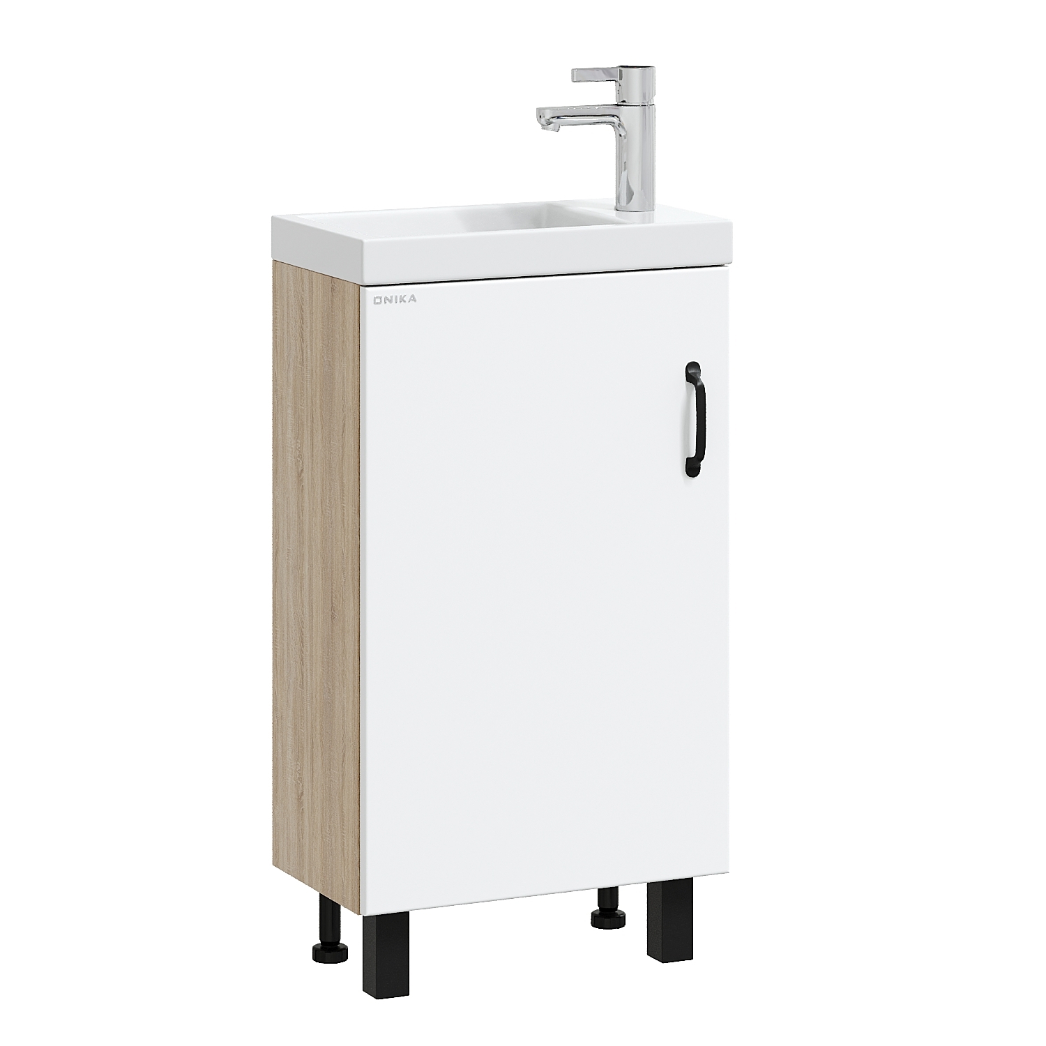 Изображение товара Тумба под раковину Onika 104508 45см в цвете дуб сонома, матовая фасад SoftTouch