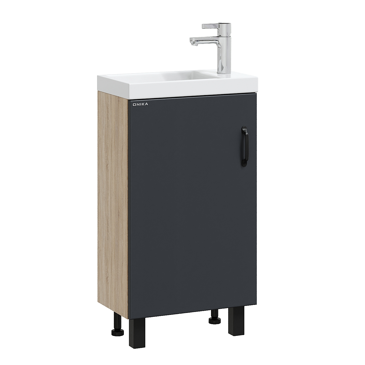 Изображение товара Тумба под раковину напольная Onika 45 см дуб сонома SoftTouch Россия