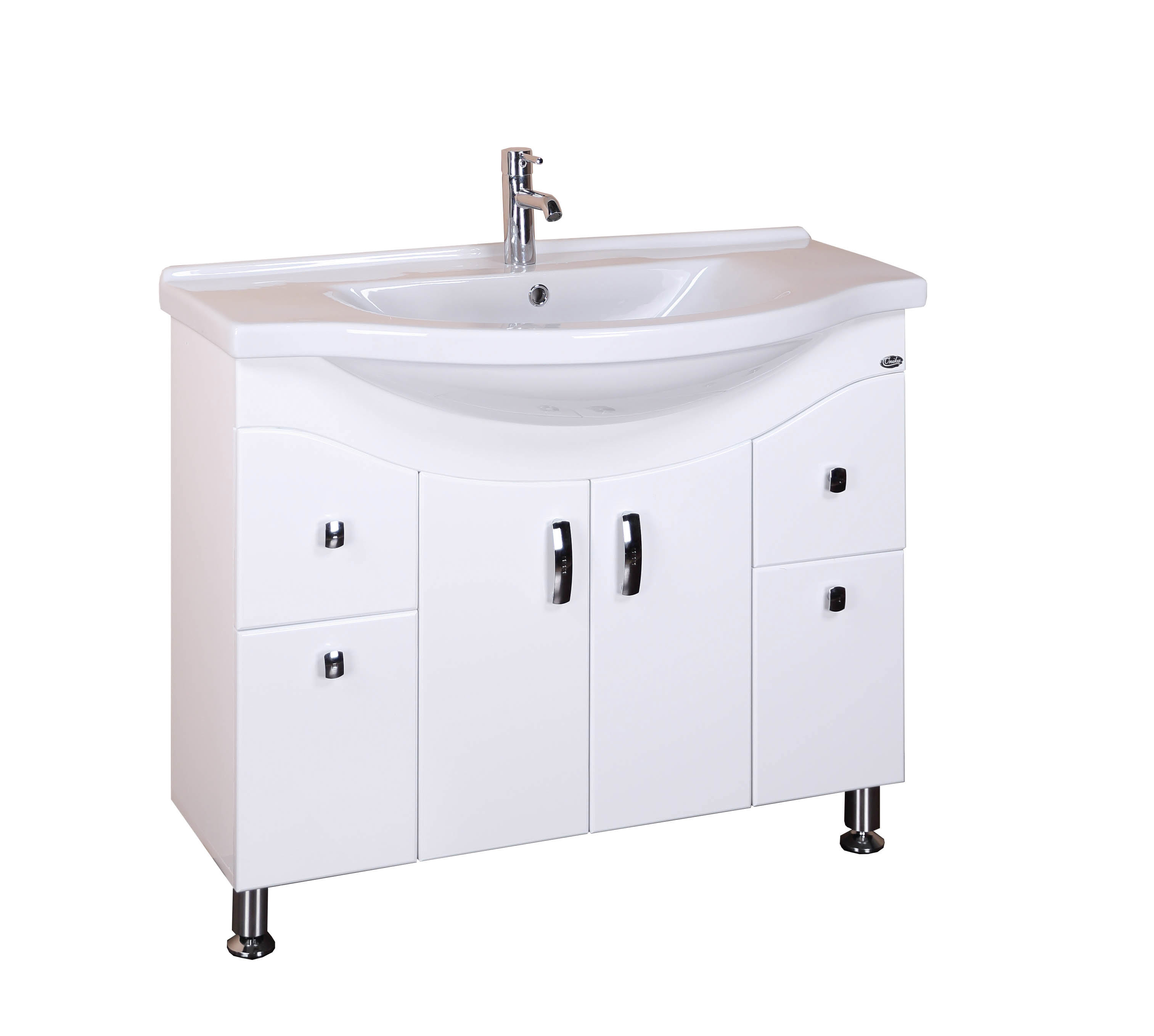 Изображение товара Тумба под раковину ONIKA Эльбрус 90 белый глянец