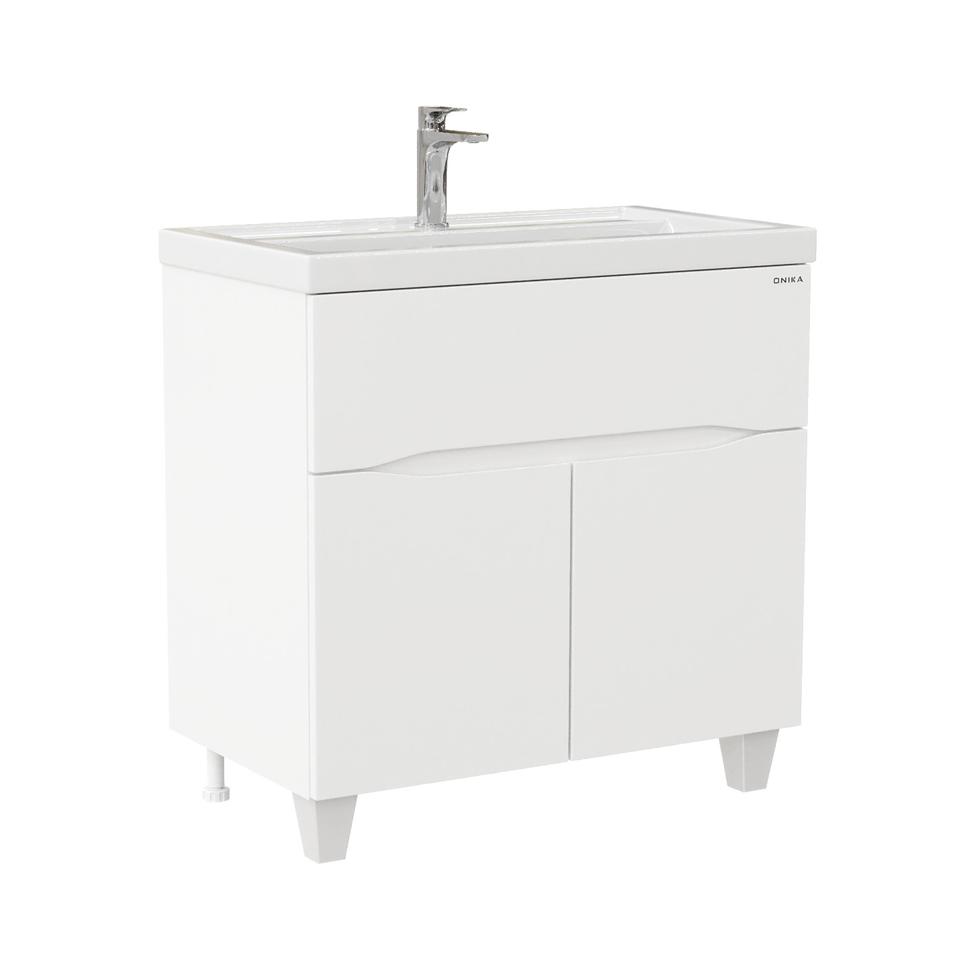 Изображение товара Тумба под раковину напольная Onika 108059 77см белая Яркий современный дизайн