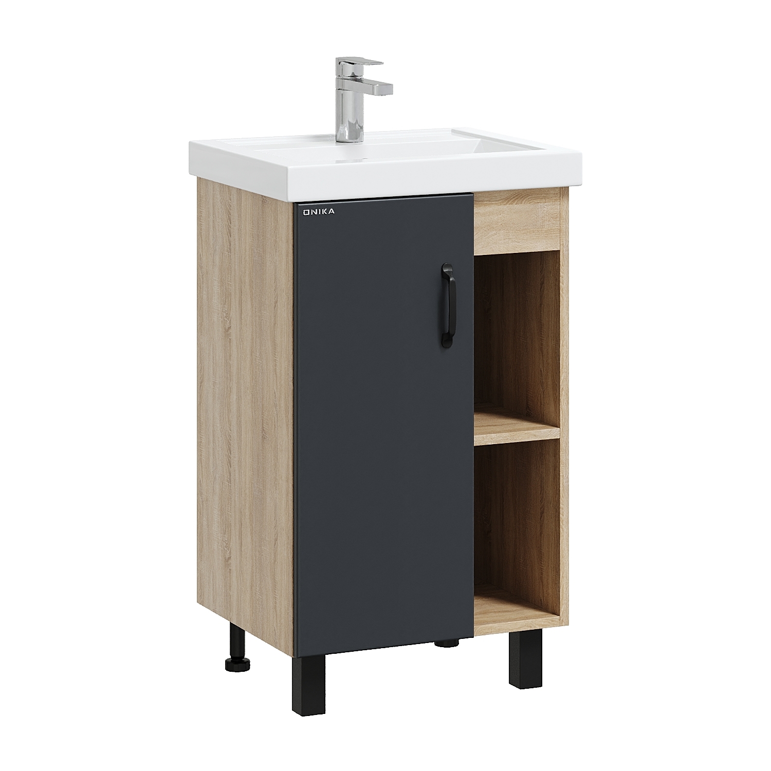 Изображение товара Тумба под раковину Onika 105035 напольная с системой плавного закрывания