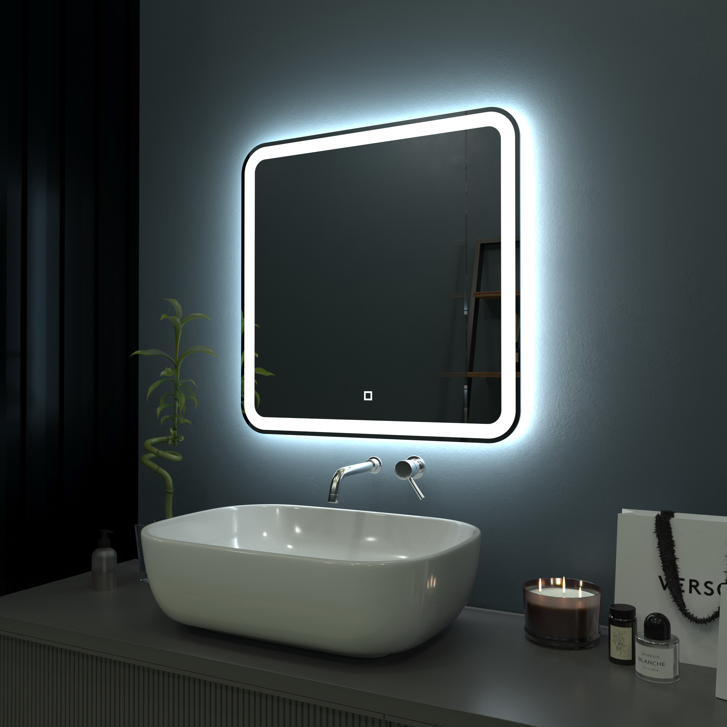 Изображение товара Зеркало для ванной с LED подсветкой 70x70 см ONIKA Магна 70