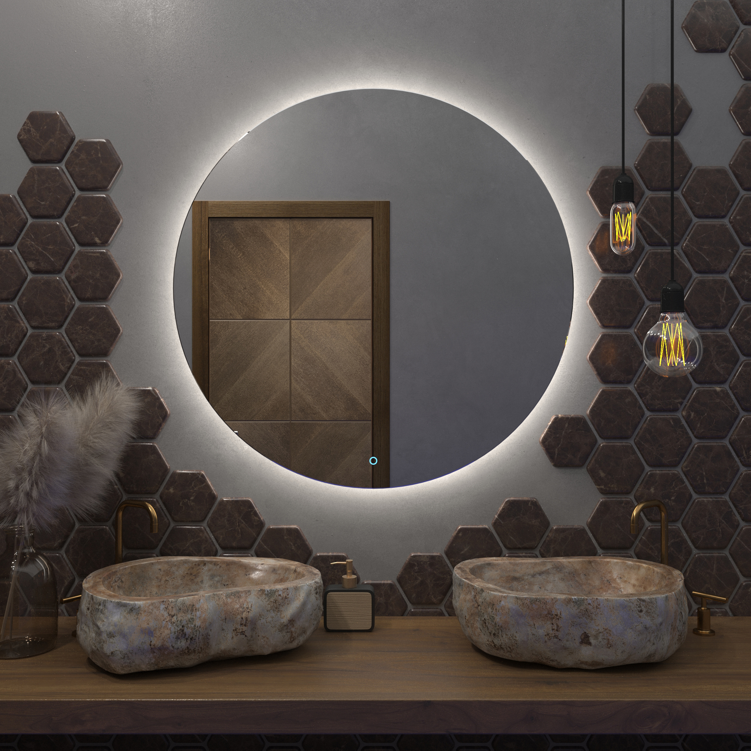 Изображение товара Зеркало для ванной Onika 205025 с подсветкой 50x50см