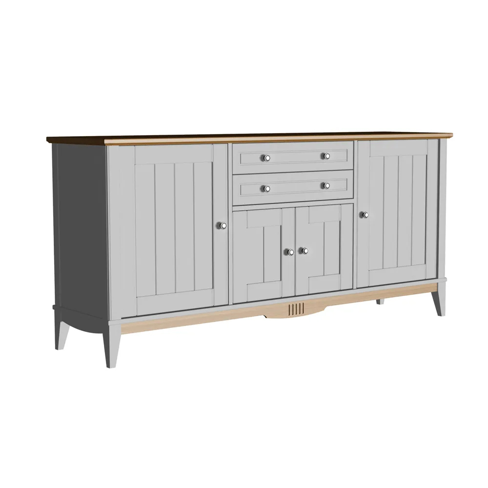 Изображение товара Комод Дом мебели из сосны Пенни 2 ящика 118x45x84 см массив сосны цвет белый/антик