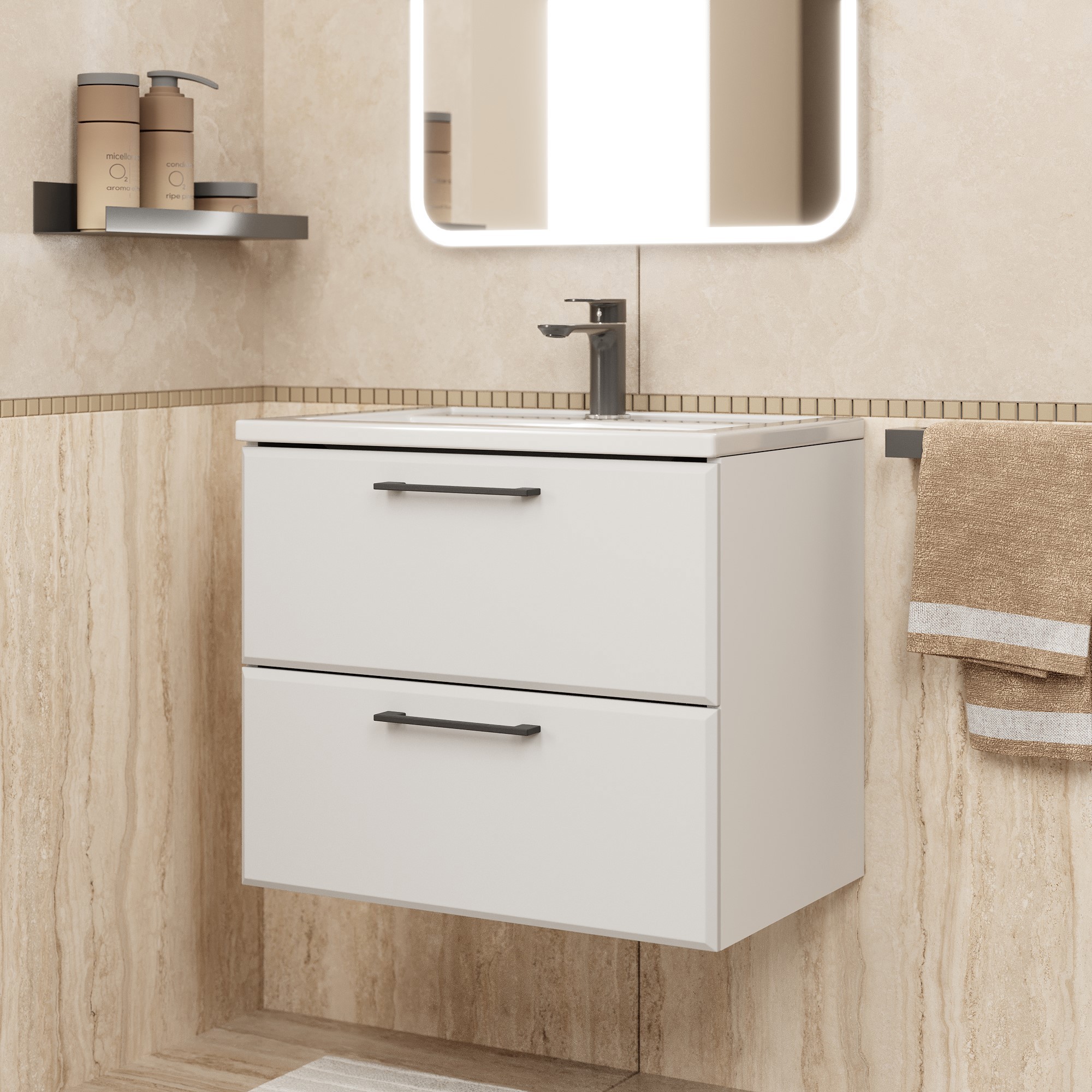 Изображение товара Тумба под раковину подвесная Uperwood TFosterNEW60w 60.6см цвет белый