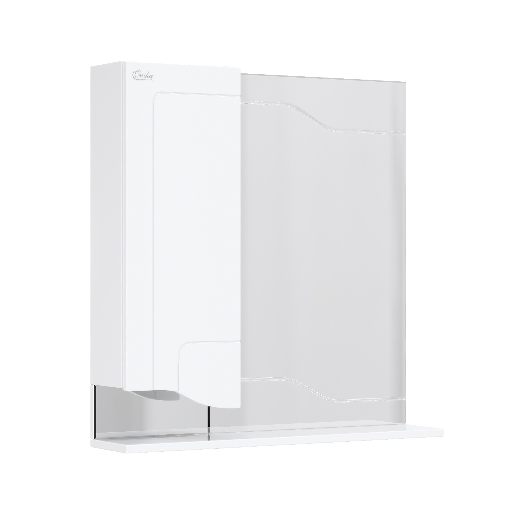 Изображение товара Шкаф зеркальный подвесной Onika Веронэлла 72.5x71 см белый для ванной комнаты