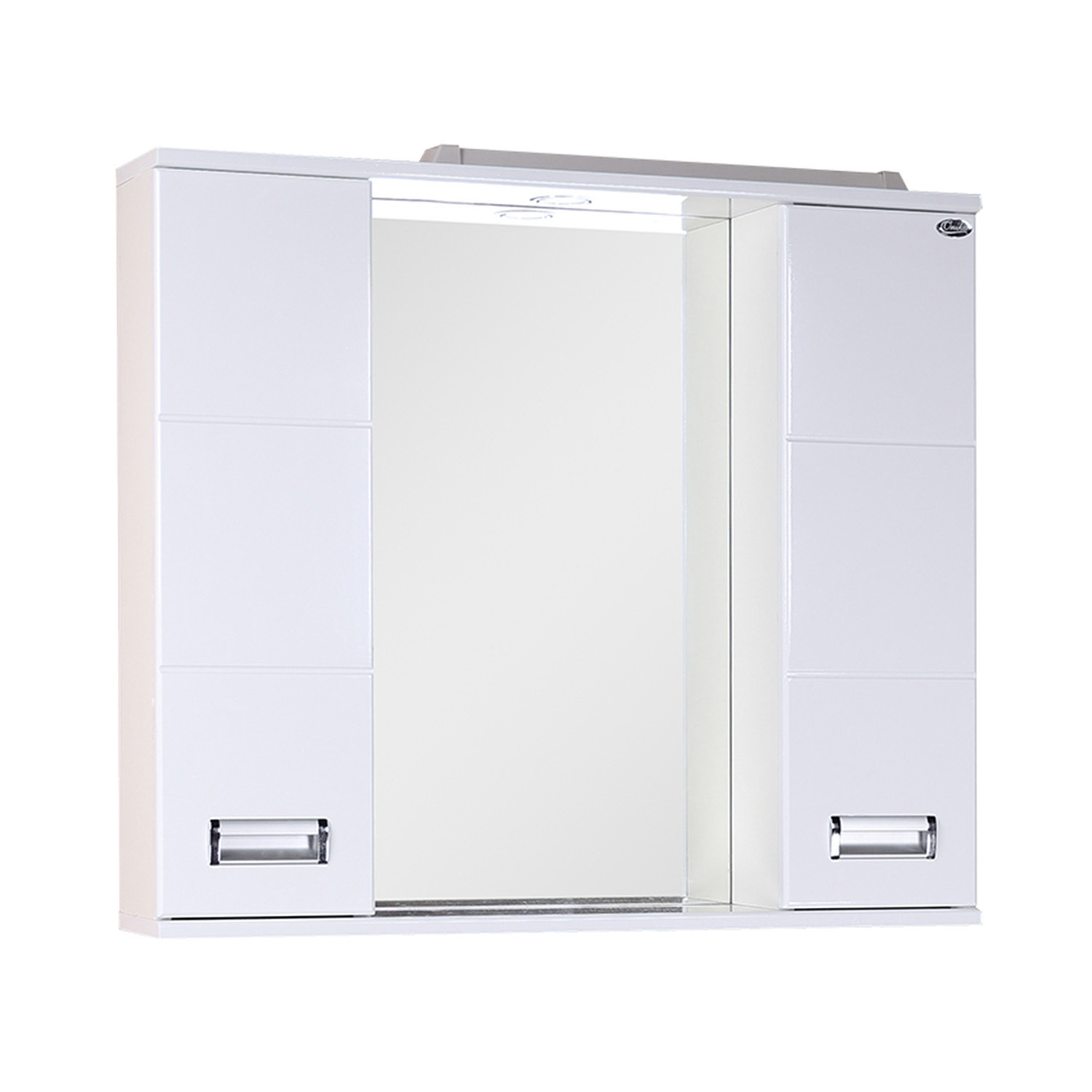 Изображение товара Навесной шкаф для ванной комнаты с зеркалом и подсветкой Onika Балтика 80 белый