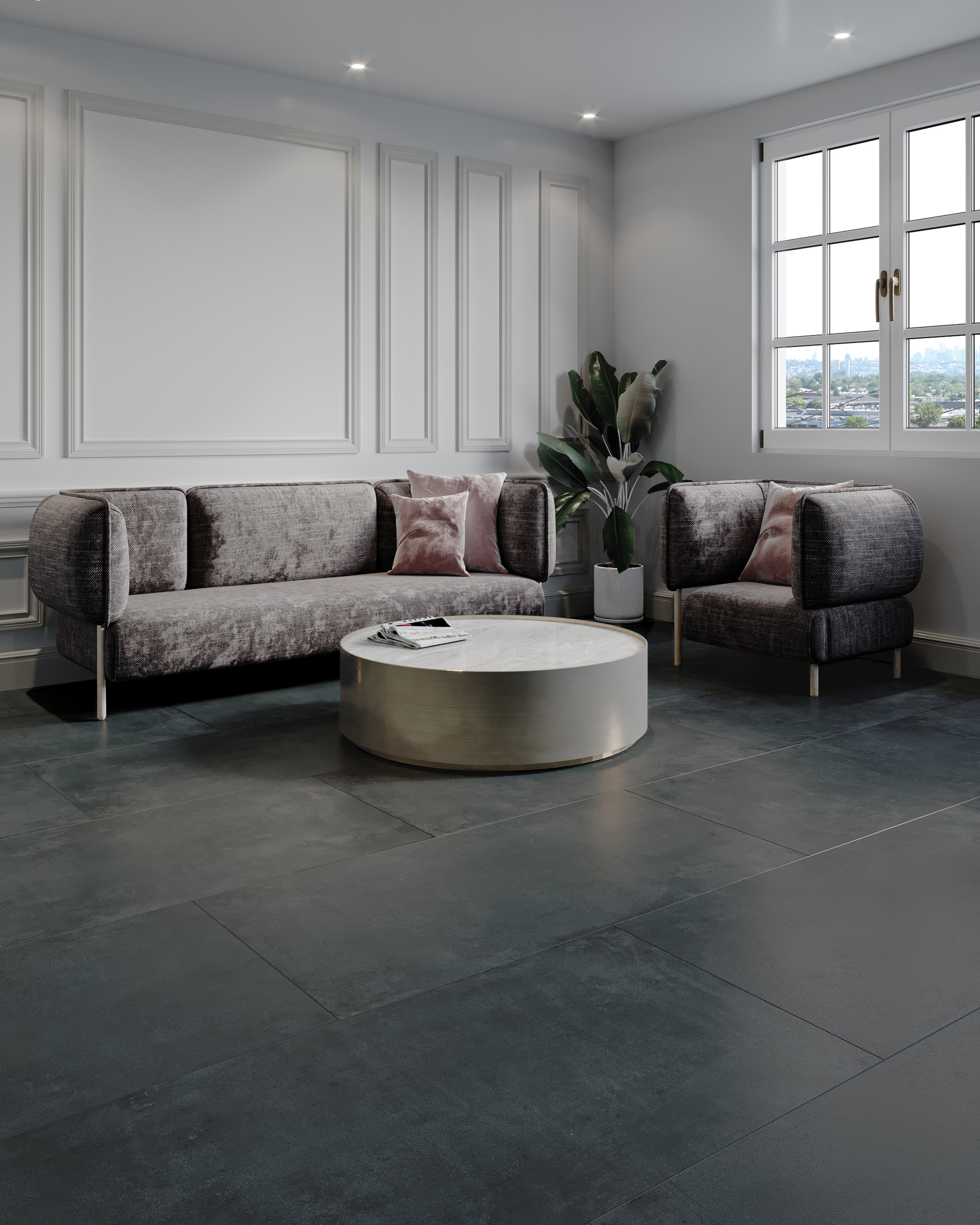 Изображение товара Керамогранит Ravena Epoch Antracite 59.5x119.5 см антрацит очень прочный и стильный