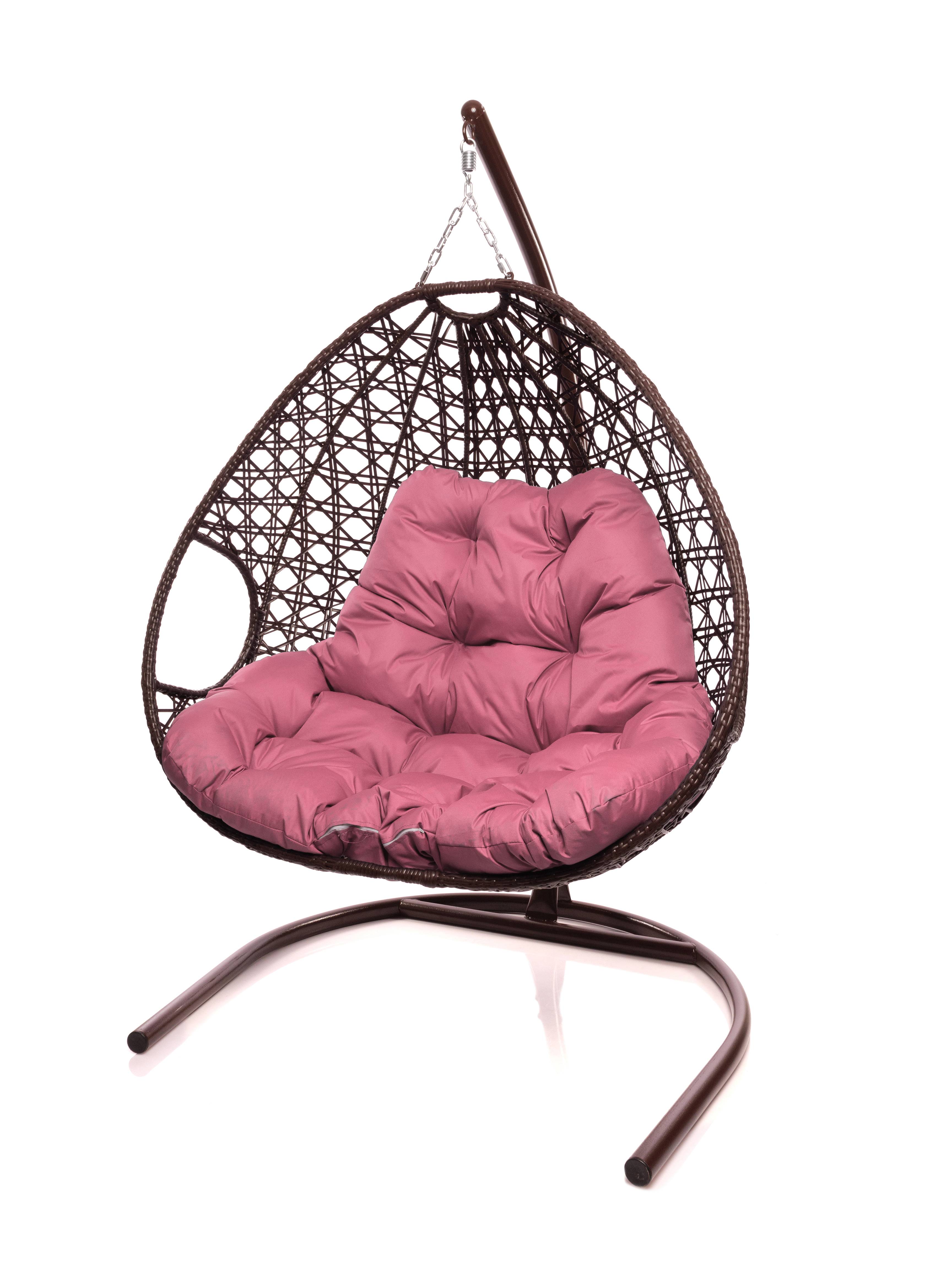 Изображение товара Кресло подвесное M-group для двоих с подушкой, коричневое