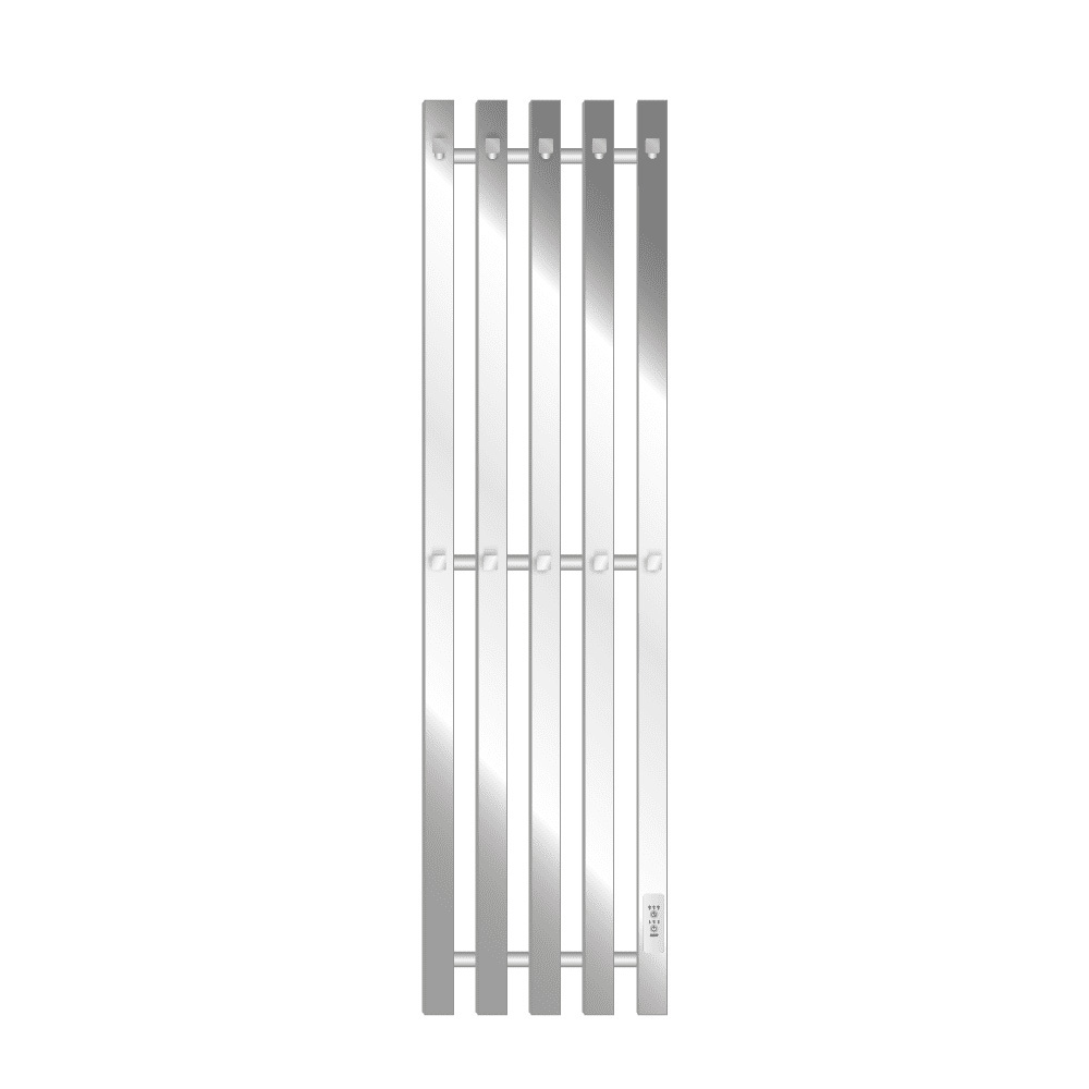 Изображение товара Полотенцесушитель электрический Primoclima Sol Q E Inox 270x1000 мм 121 Вт с терморегулятором I-образный цвет полированная нержавеющая сталь