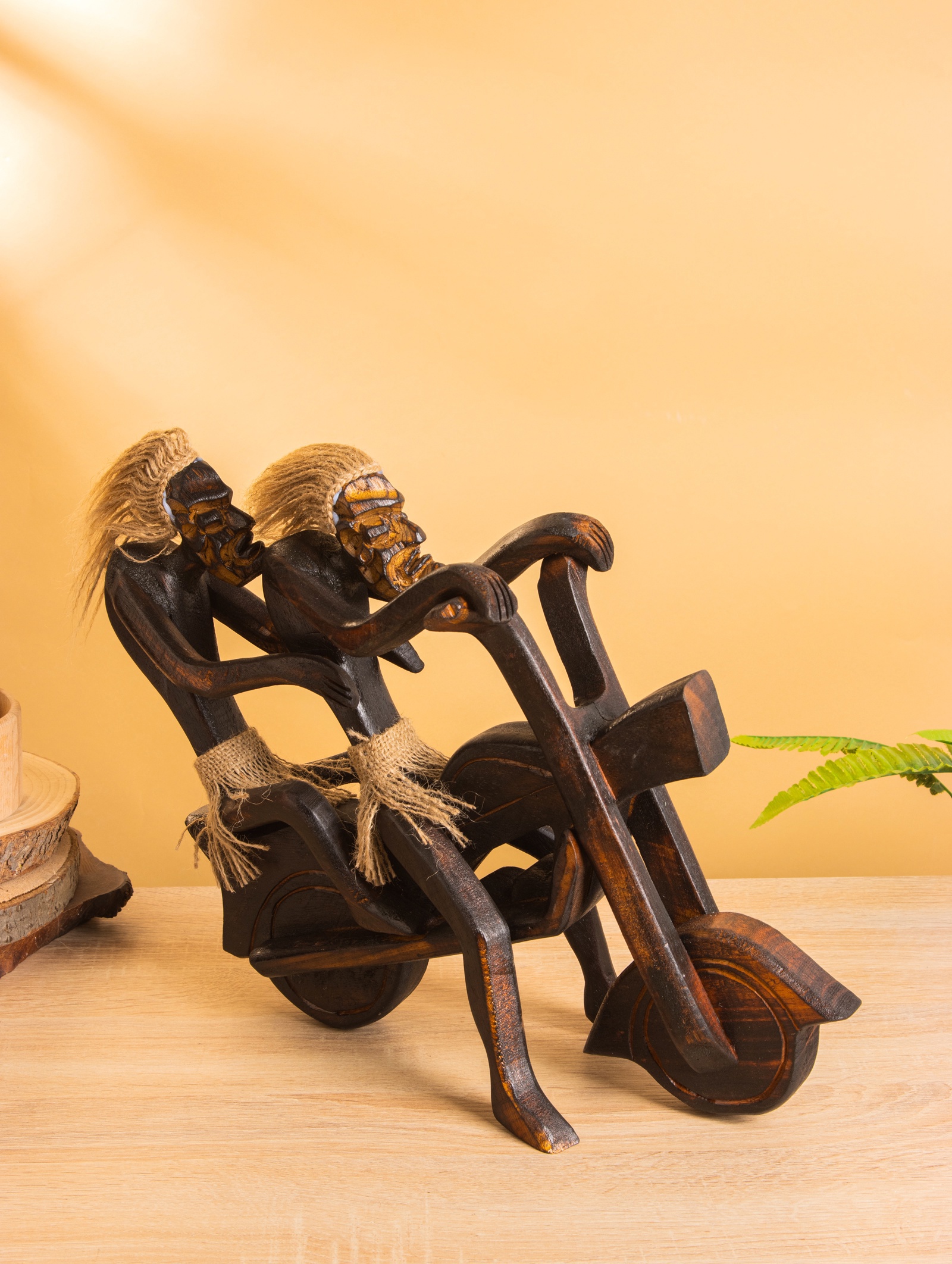 Изображение товара СИМА-ЛЕНД Аборигены байкеры — декоративная деревянная статуэтка 38x15x30 см