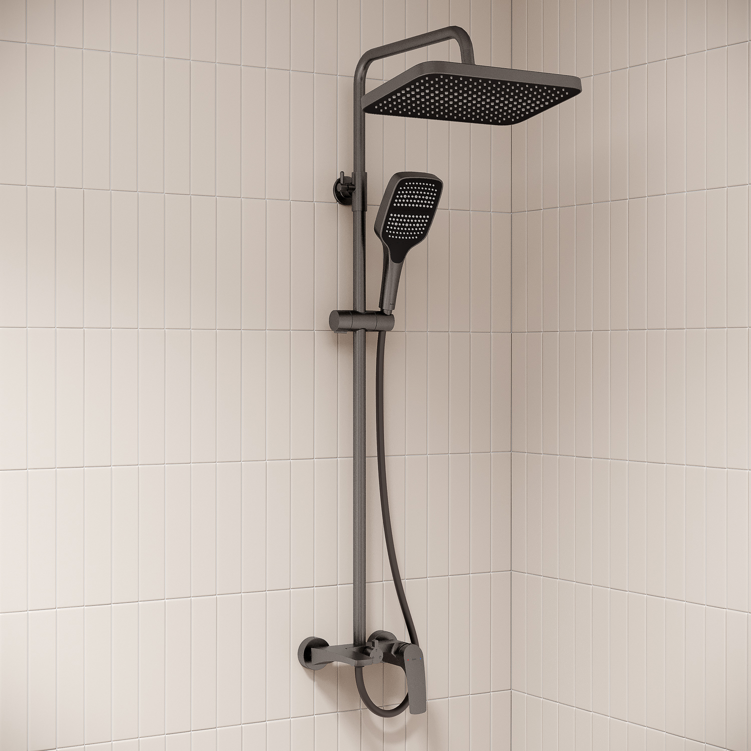 Изображение товара Душевая система Iddis Lahta LAHGM3Fi06 со смесителем 3 режима цвет графит