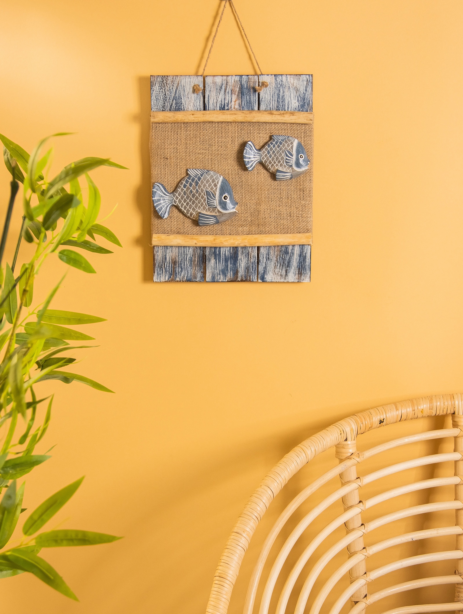 Изображение товара Панно плетеное «Пара рыбок» — СИМА-ЛЕНД, 25×4×55 см