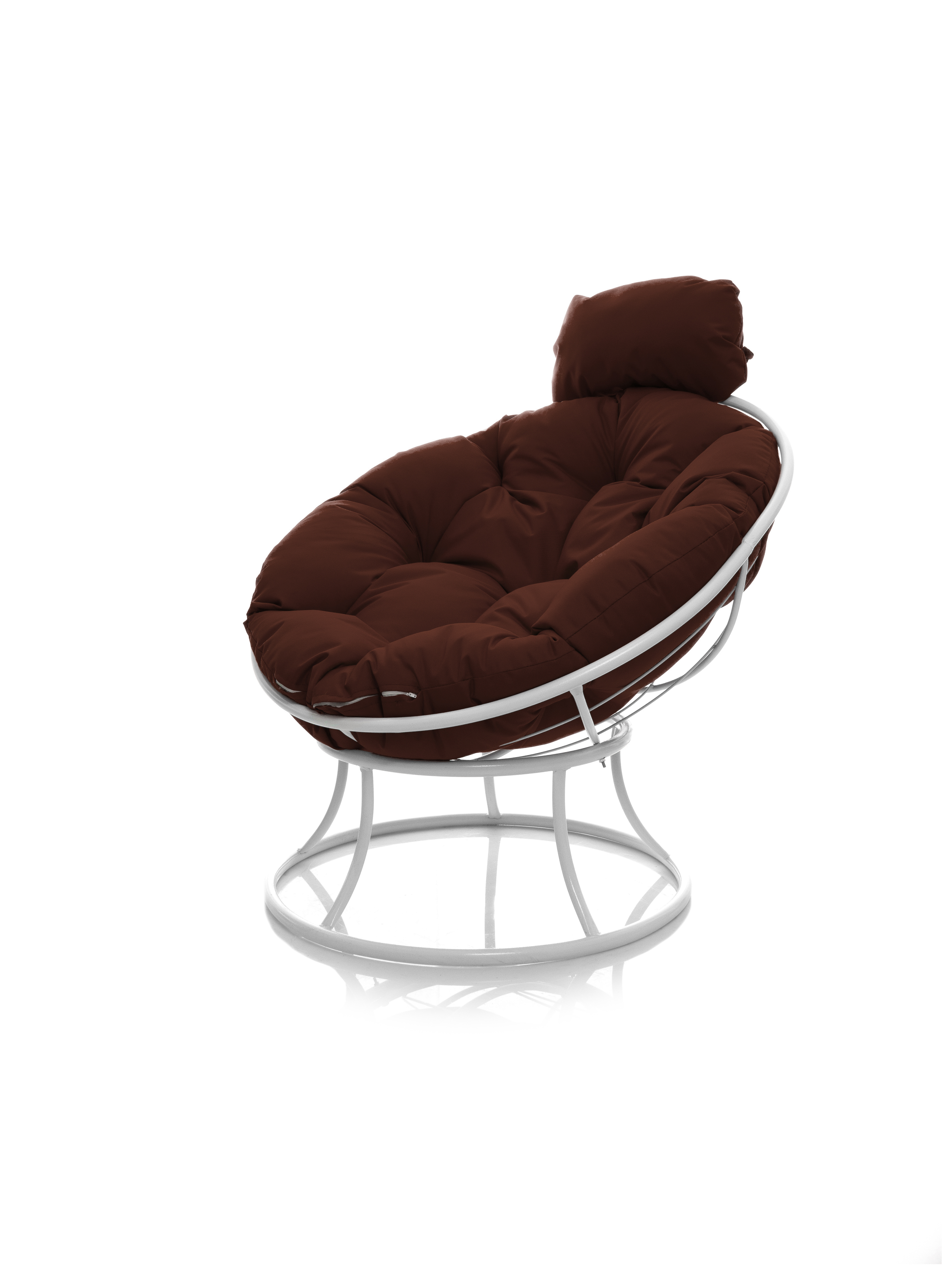 Изображение товара Кресло садовое М-group Папасан мини без ротанга белое с подушкой