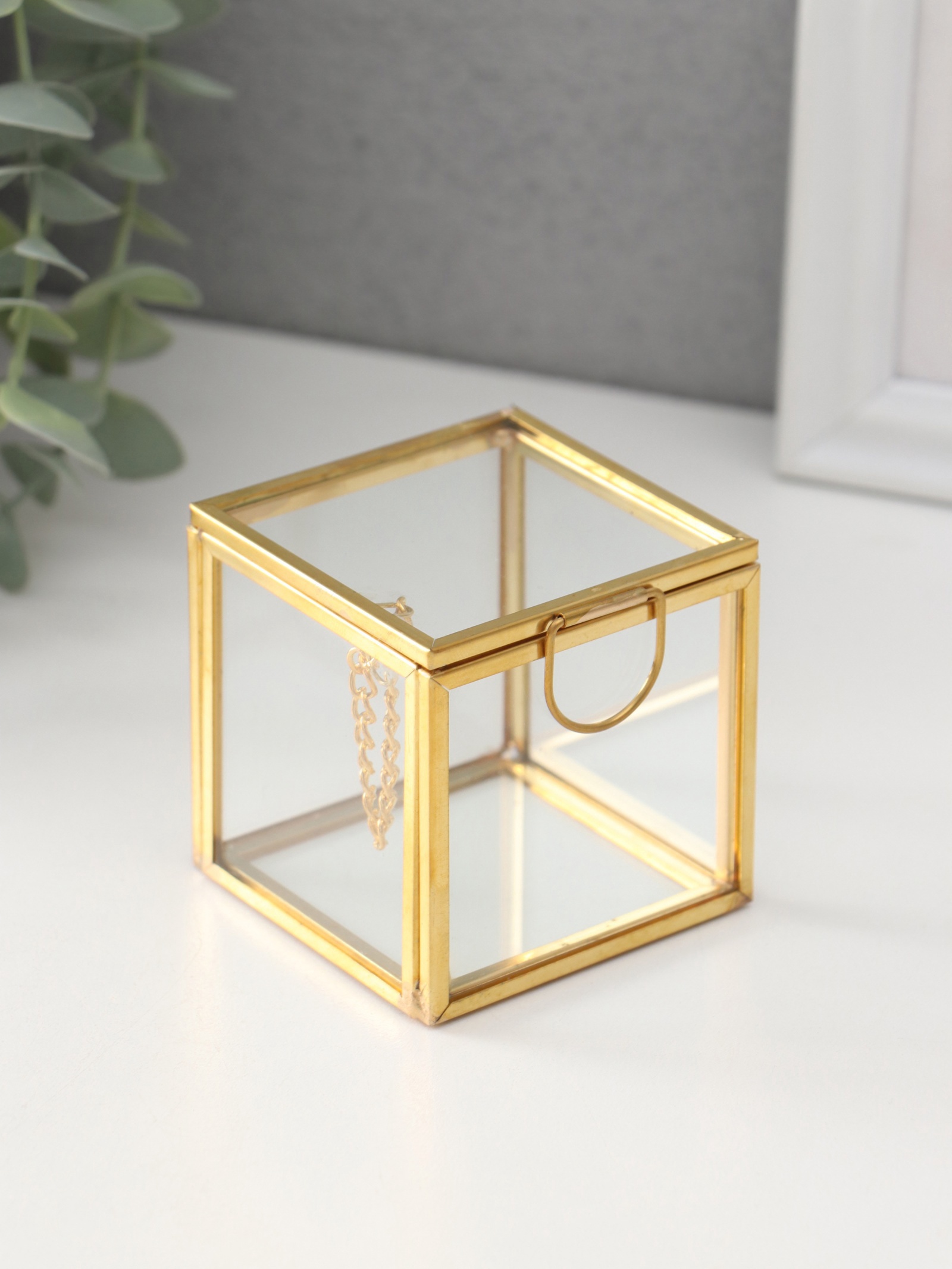 Изображение товара Шкатулка для колец Куб 6x6x6 см | СИМА-ЛЕНД