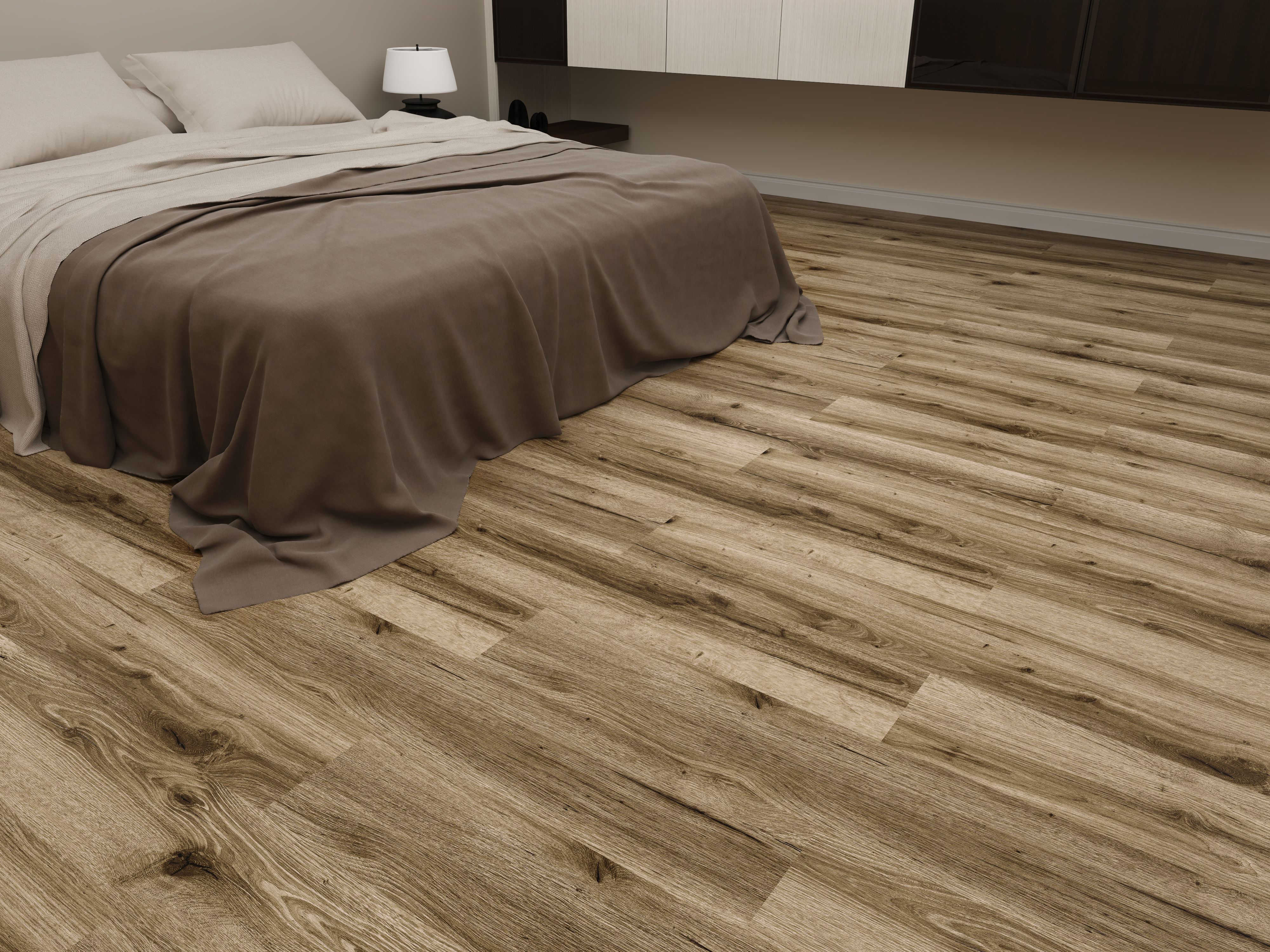 Изображение товара СПК плитка Stepton Timeless 001 Тик Золотистый 120х18 см 5.5 мм влагостойкая