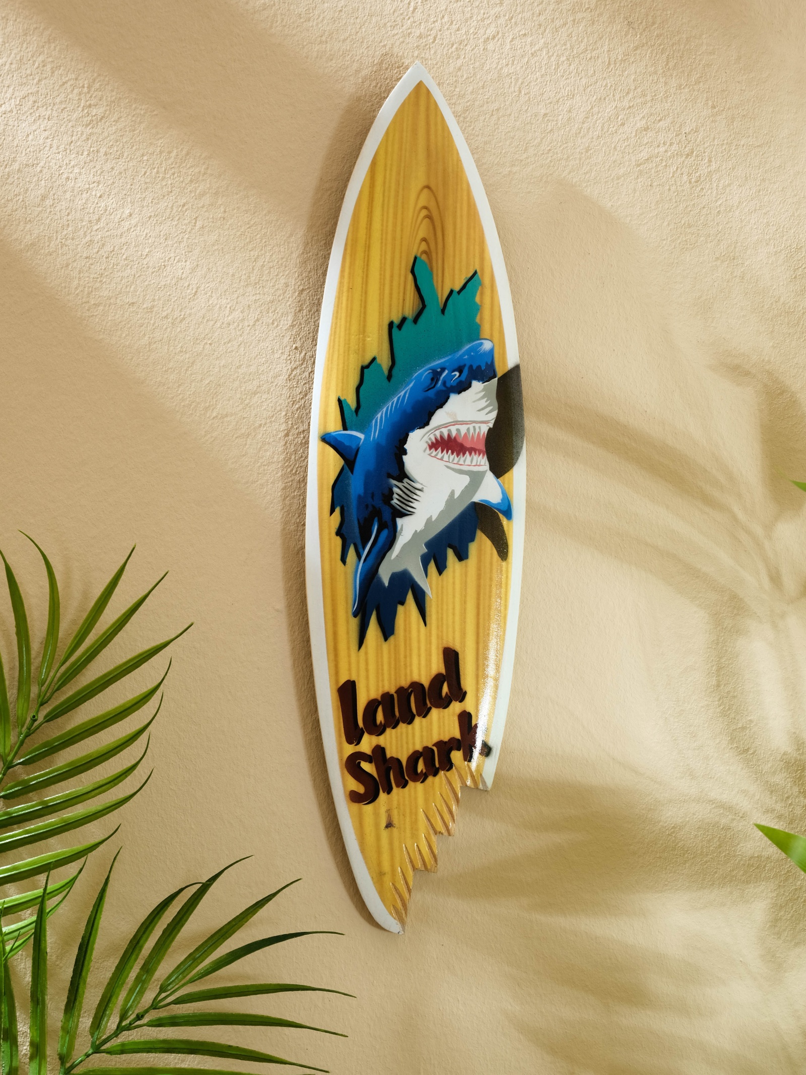 Изображение товара Панно Сима-ленд "Доска для сёрфа "Land Shark" дерево 40x11 см