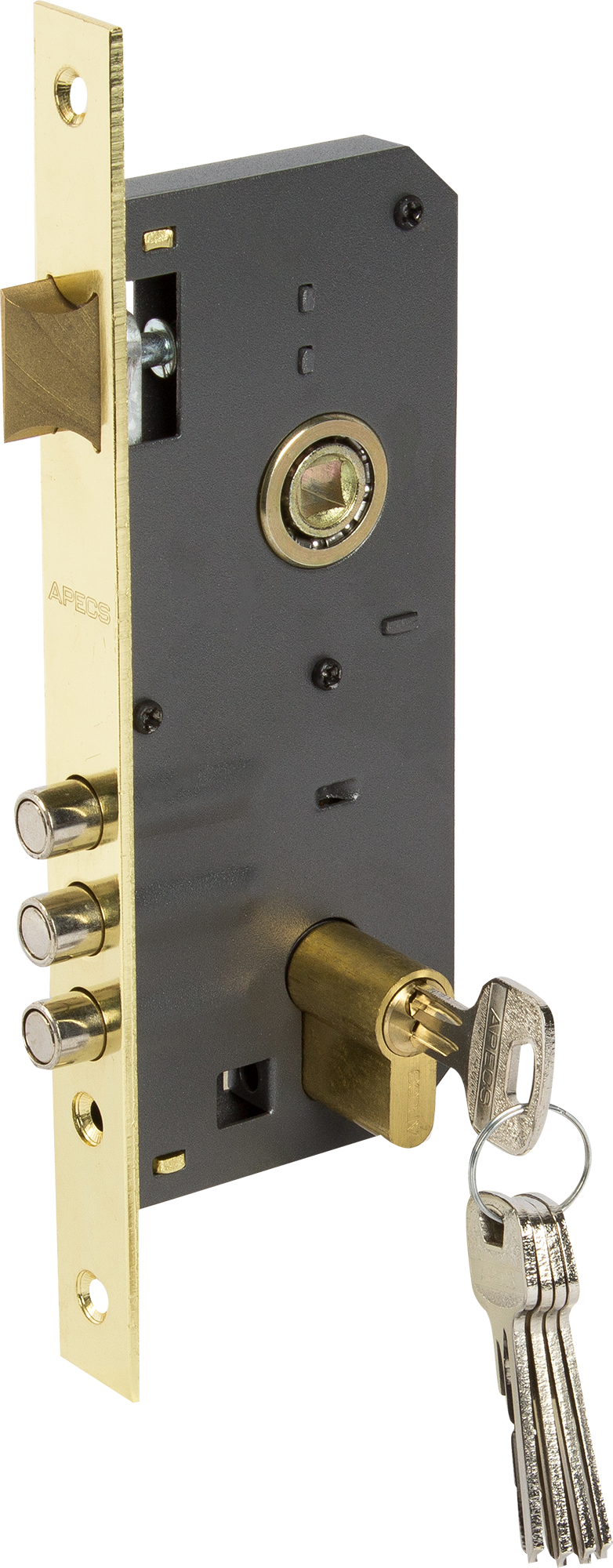 Замок врезной Apecs 2200/60-G, цвет золото