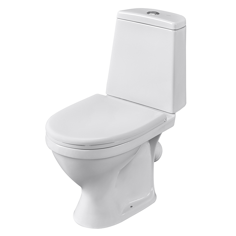 Изображение товара Унитаз-компакт SANTERI Прайм 1P2054S0000BF косой выпуск с двойным сливом