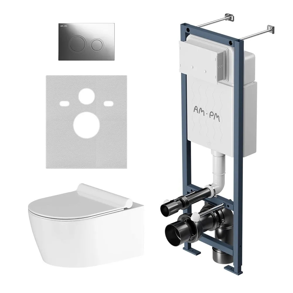 Изображение товара Комплект инсталляция с унитазом Am.pm IS110151.DX77C1700_7214 цвет белый