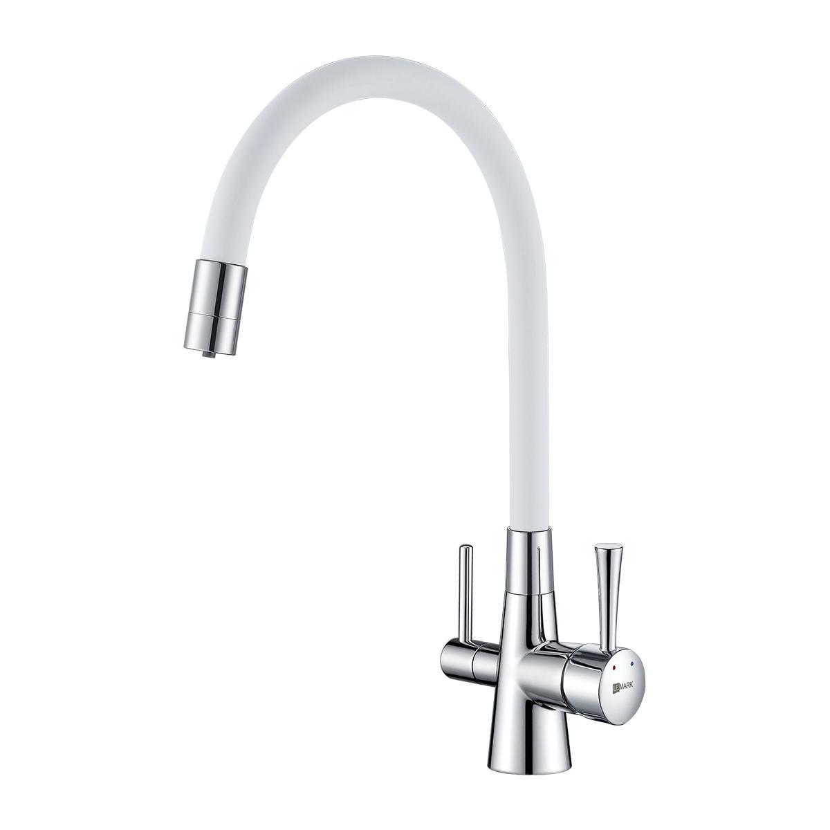 Изображение товара Смеситель для кухни Lemark Comfort цвет белый LM3075C-White Изображение товара Смеситель для кухни Lemark Comfort цвет белый LM3075C-White