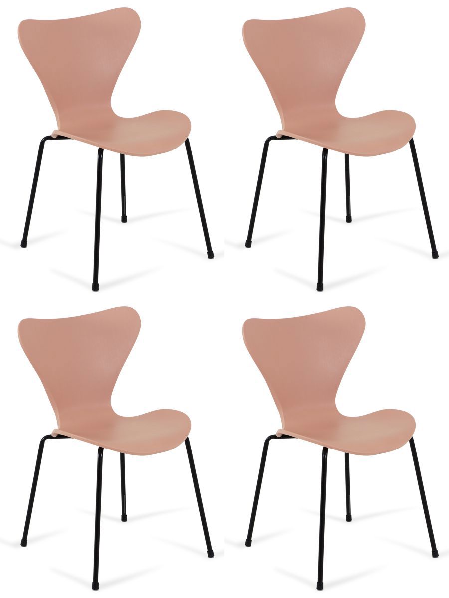 Изображение товара Стул Огого обстановочка! Monty 49 см Розовый набор 4 шт современный дизайн