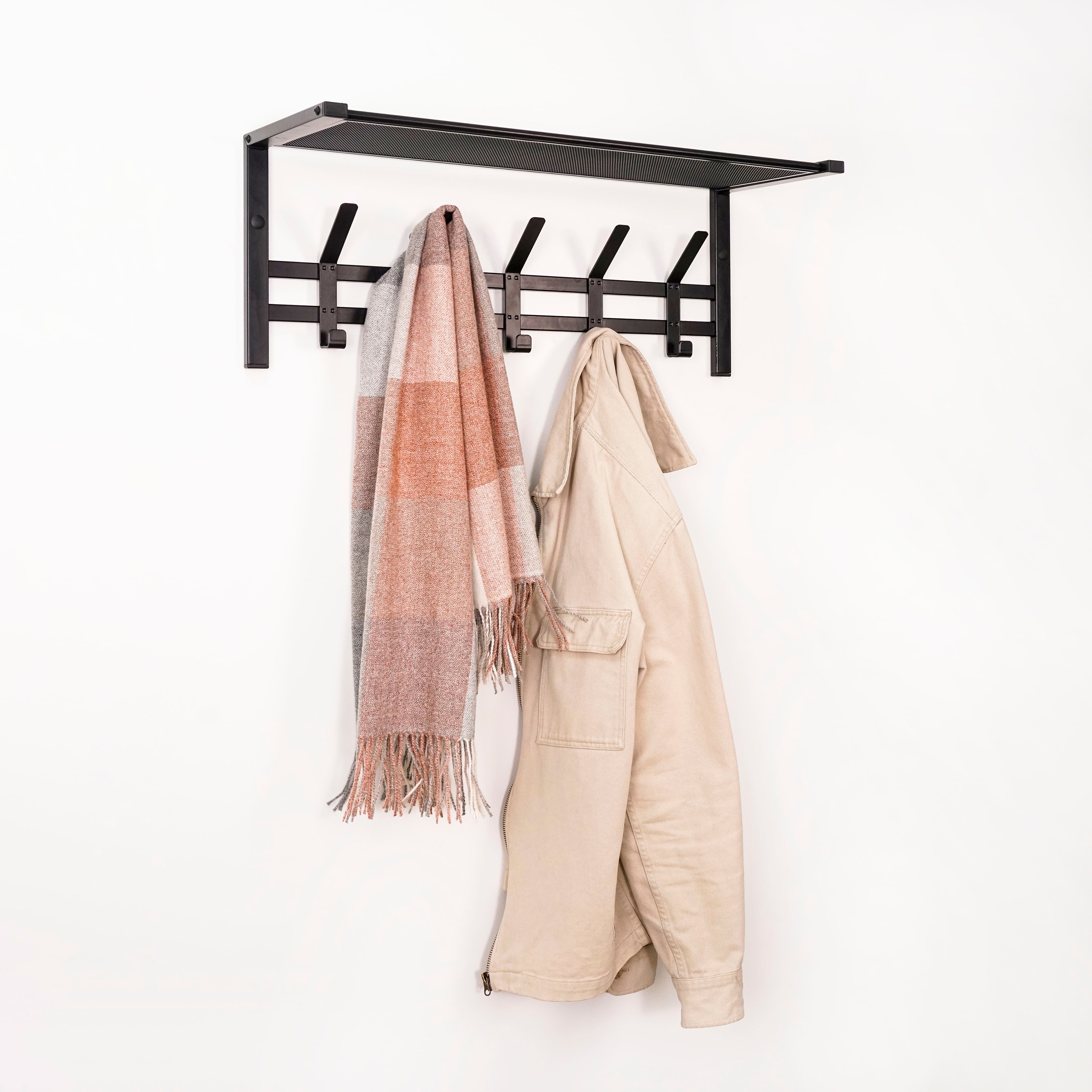 Изображение товара Вешалка настенная Торонто 21 10 крючков черный металл для прихожей