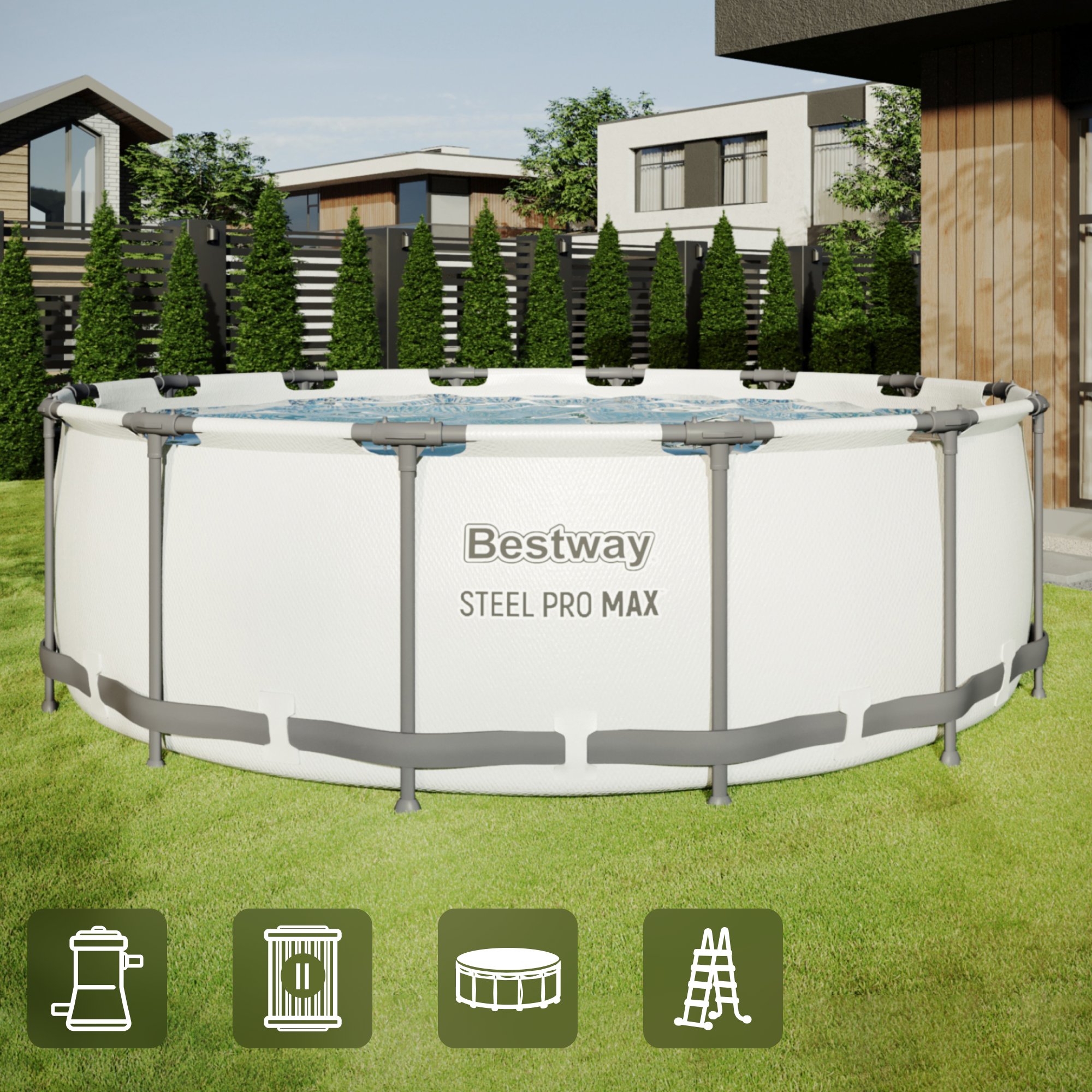 Каркасный бассейн Bestway 4.27x1.22 15232 л