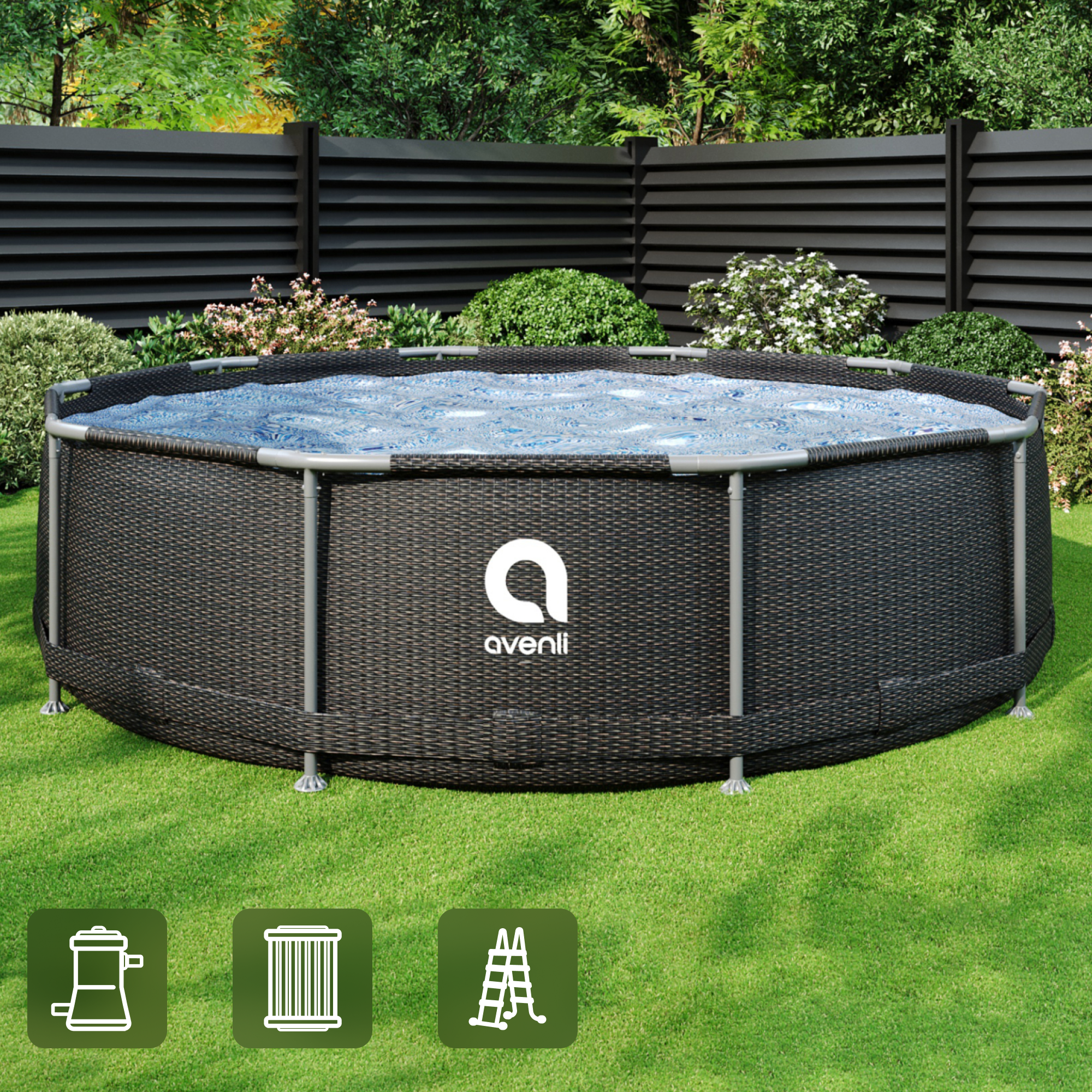 Изображение товара Каркасный бассейн Avenli 360x99 см 8812 л