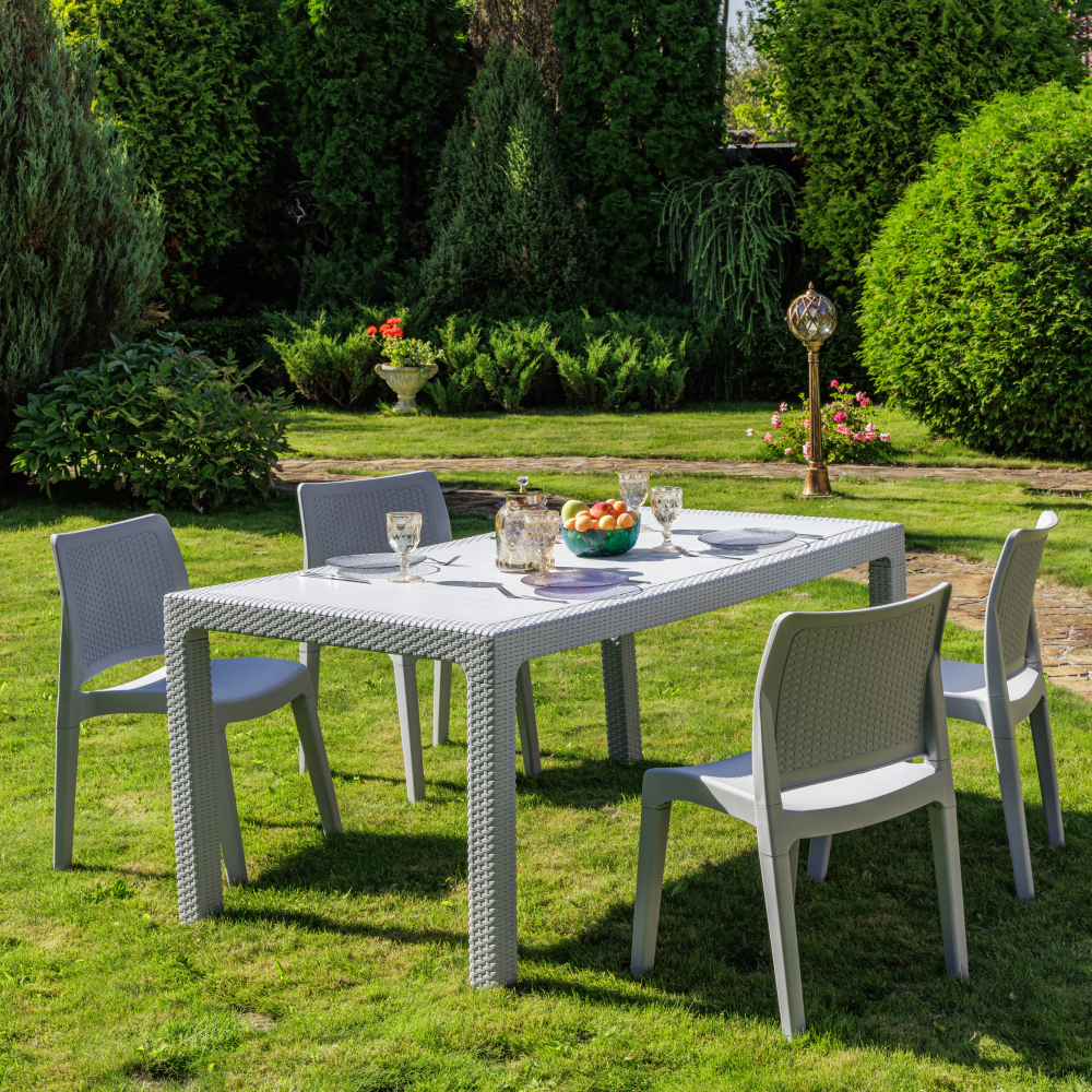 Изображение товара Набор садовой мебели для отдыха Royal family July s пластик светло-серый 5 предметов