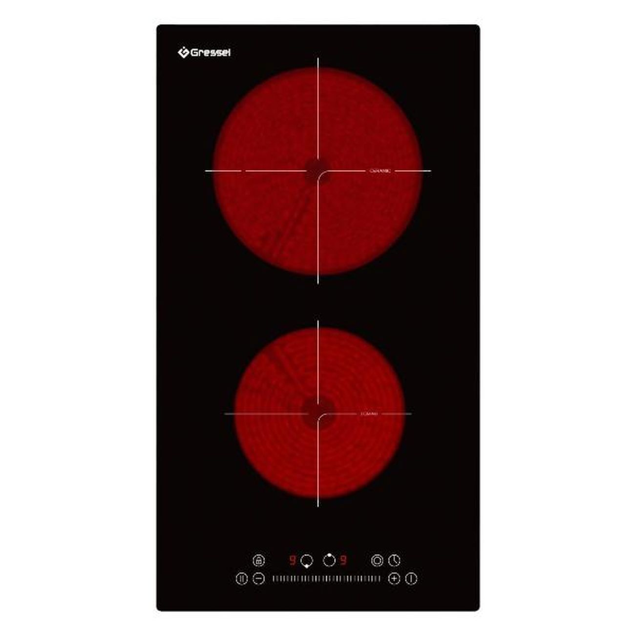 Изображение товара Электрическая варочная панель Gressel U30D28S100 30 см 2 конфорки черный