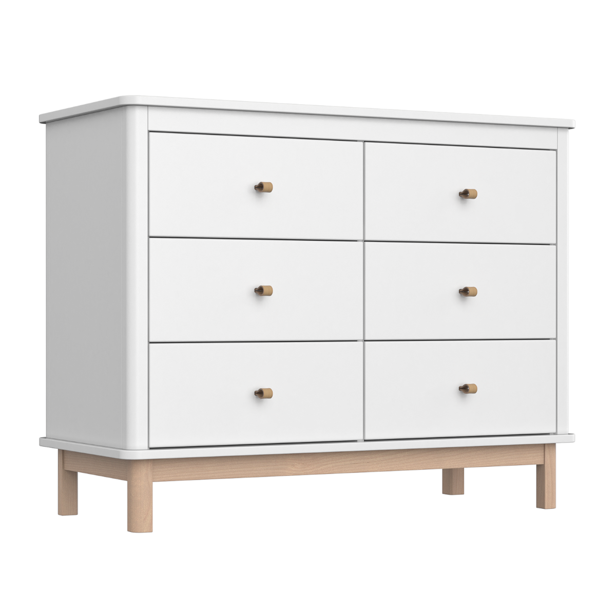 Изображение товара Комод Ellipse furniture Classic 6 ящиков 112.6x50.2x88 см МДФ цвет белый