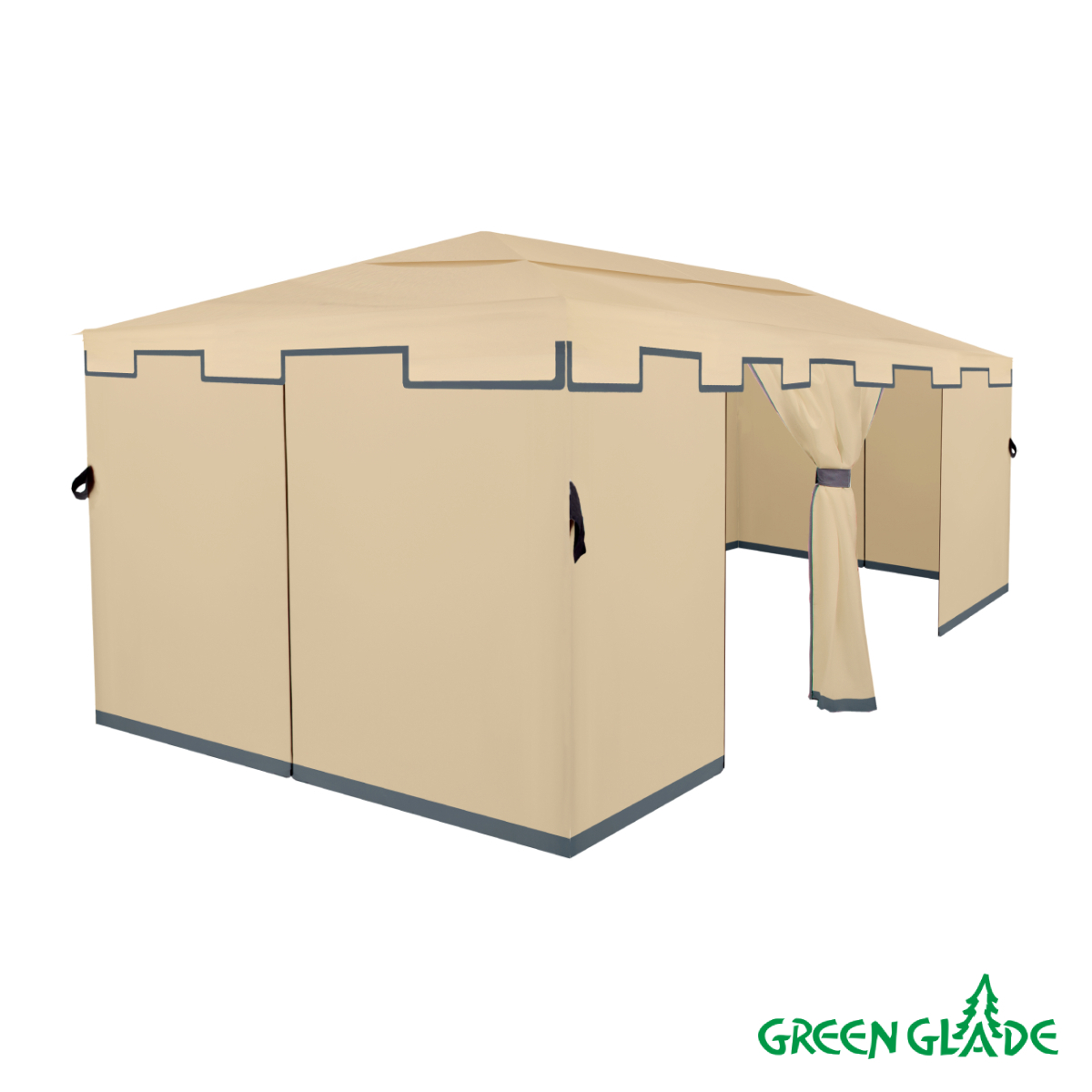 Изображение товара Садовый тент Green Glade 3x6x2.5м бежевый водонепроницаемый полиэстер
