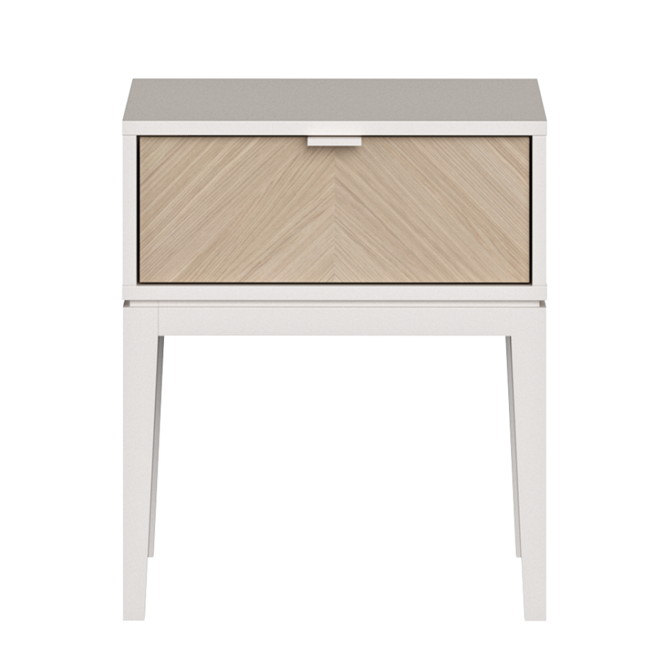 Изображение товара Тумба прикроватная Ellipse furniture 47.4x55.6x40.8 см с ящиком белая