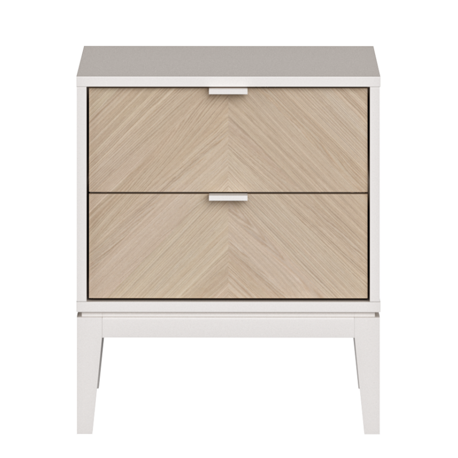 Изображение товара Тумба прикроватная Ellipse furniture 47.4x55.6x40.8 см с 2 ящиками и эмалевым покрытием