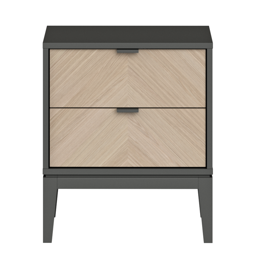 Изображение товара Тумба прикроватная Ellipse furniture 47.4x55.6x40.8 см с 2 ящиками Итальянский стиль