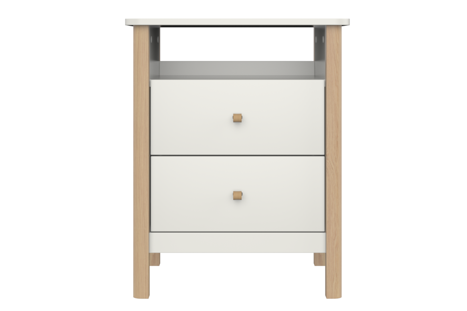 Изображение товара Тумба прикроватная Ellipse Classic 56x69x50 см 1 ящик МДФ цвет молочный