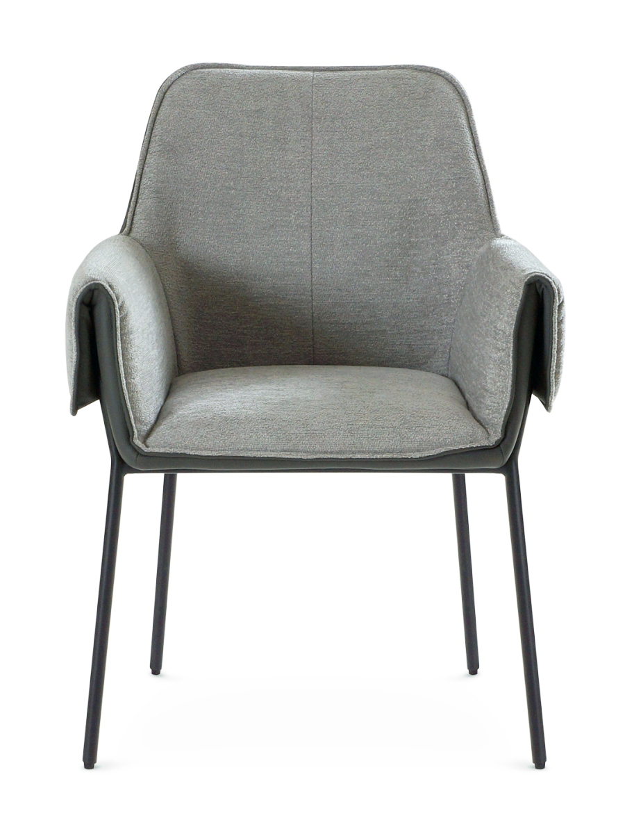 Изображение товара Обеденный стул Огого обстановочка! Minotti 41x88x64 см текстиль цвет серый Изображение товара Обеденный стул Огого обстановочка! Minotti 41x88x64 см текстиль цвет серый