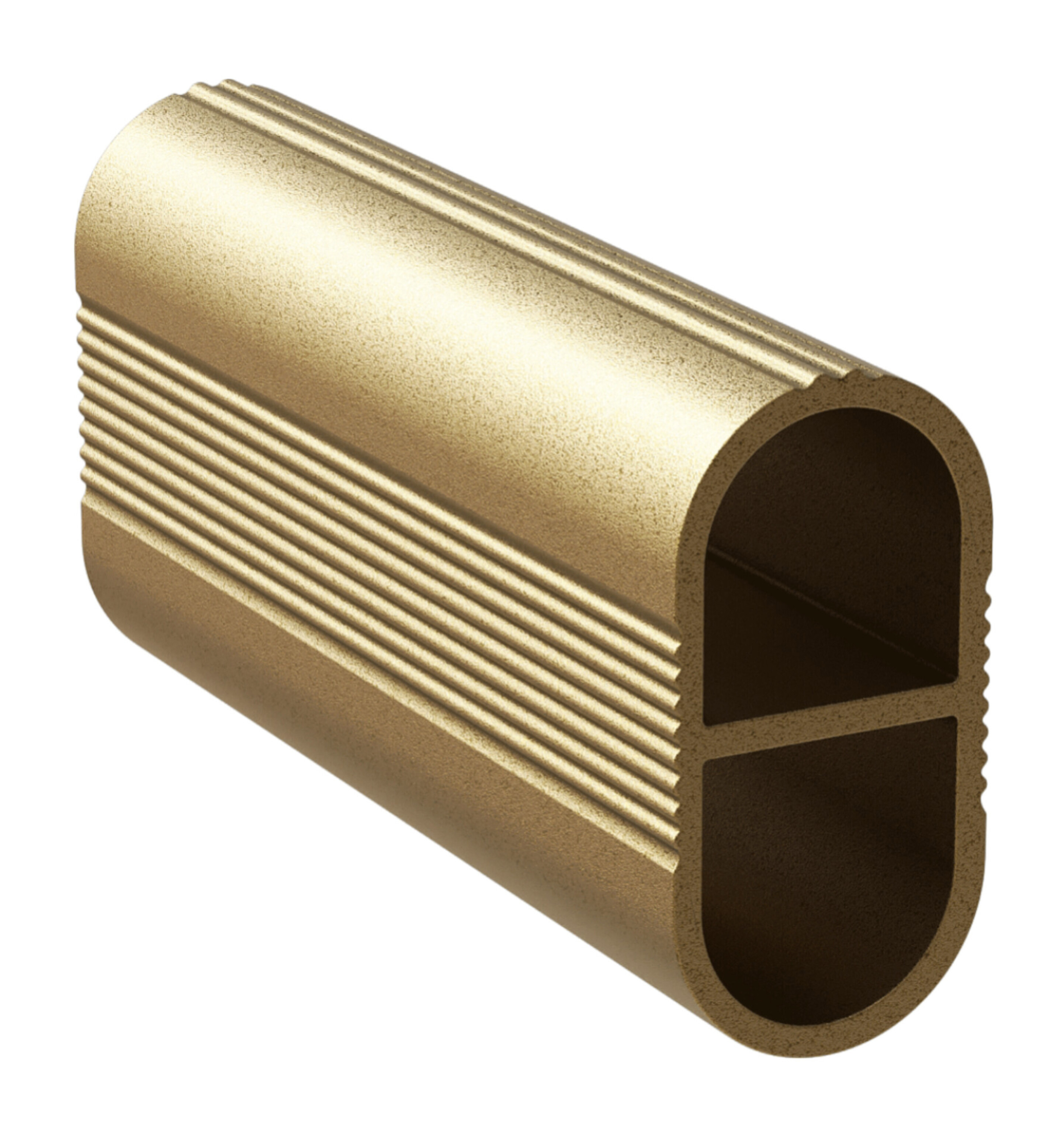 Изображение товара Штанга для шкафа Avira 150 см овальная золотая с усиленным упором жесткости