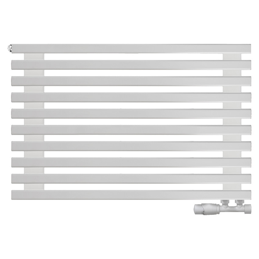 Изображение товара Радиатор трубчатый Arbiola Gorizont Compact 50/85 10 секций нижнее правое подключение сталь белый с кронштейном