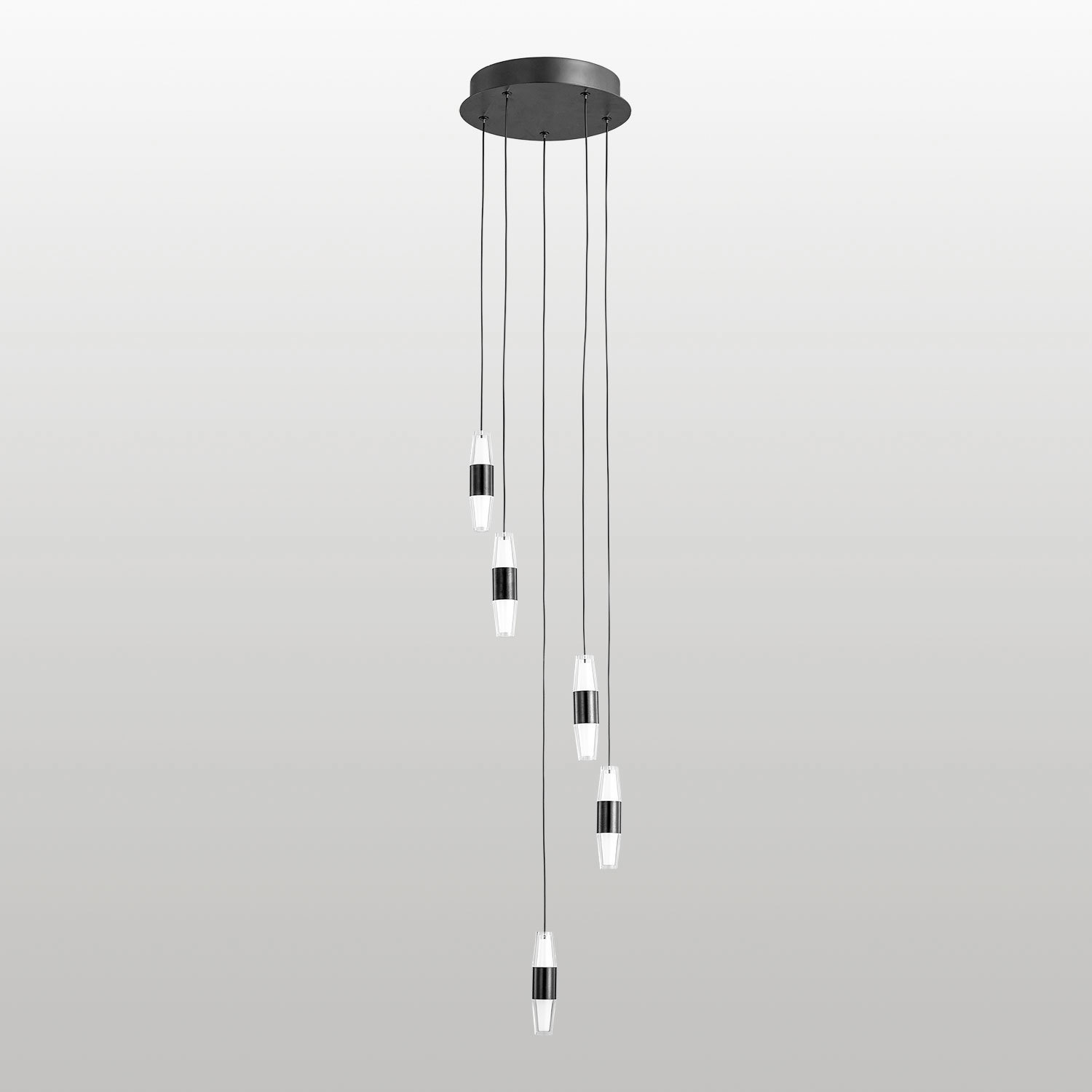 Изображение товара Люстра подвесная светодиодная Lussole Hopkins Lsp-7399 10 м² нейтральный белый свет цвет черный