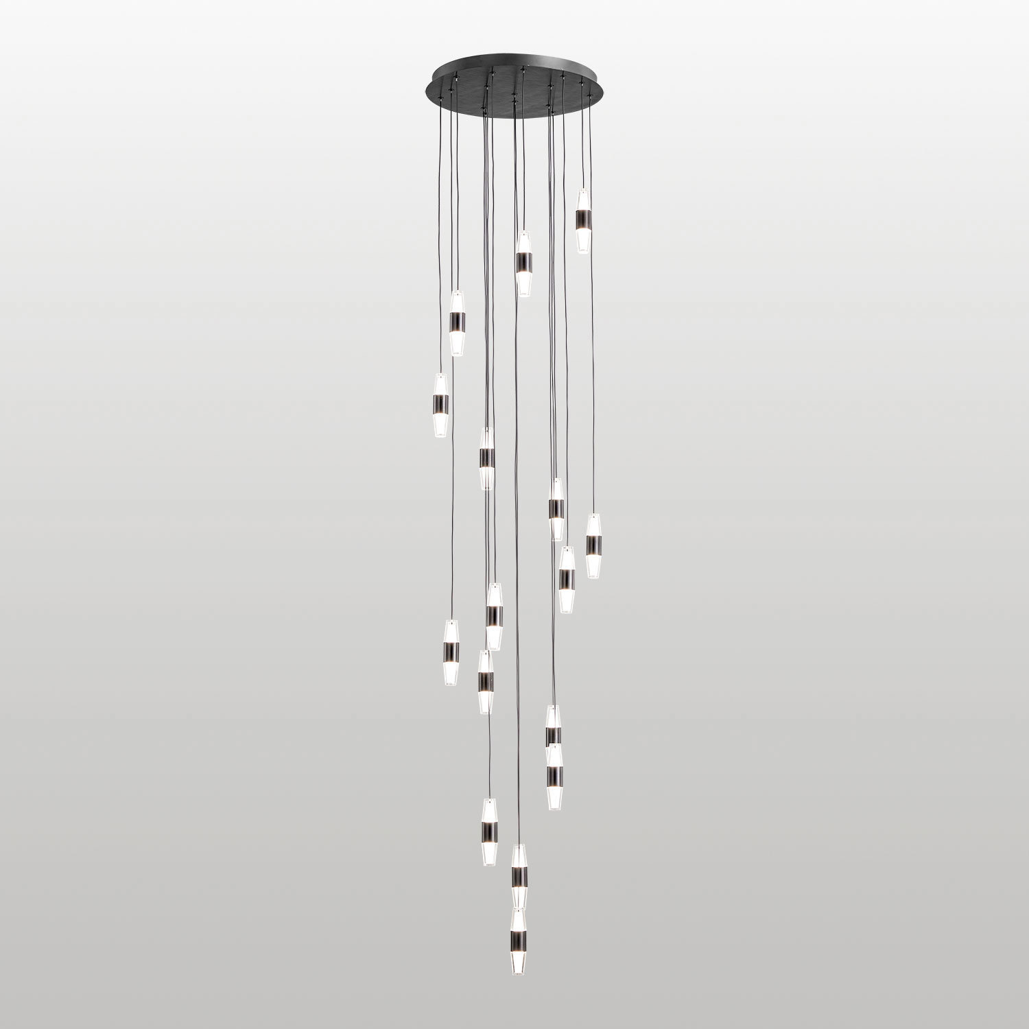 Изображение товара Люстра подвесная светодиодная Lussole Hopkins Lsp-7401 25 м² черная