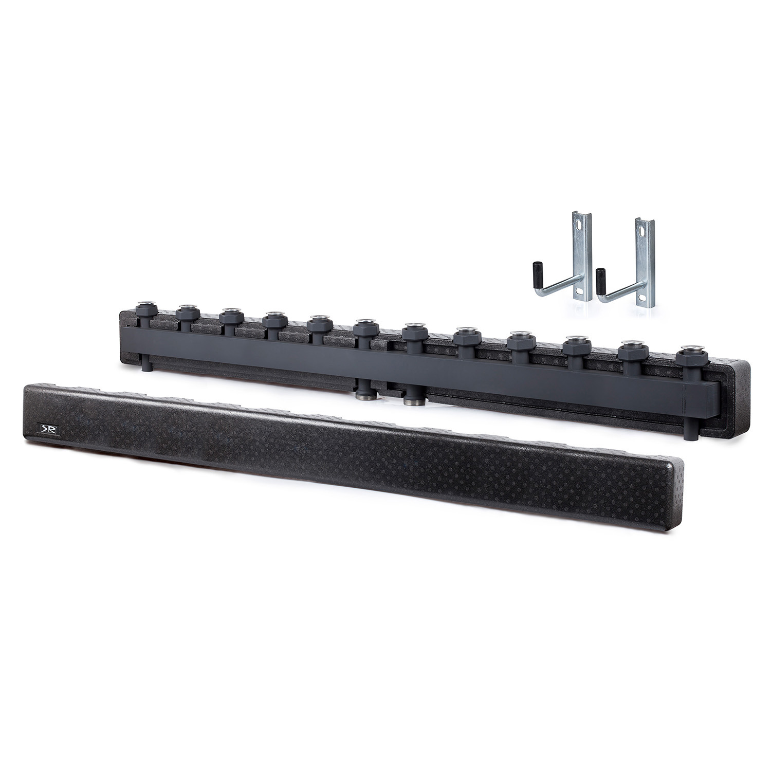 Изображение товара Коллектор распределительный SR Rubinetterie 1021-2500G600 1 1/2"x1 1/2" под плоское уплотнение 6 выходов сталь