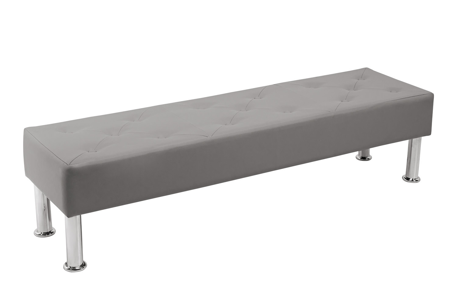 Изображение товара Банкетка Марк 145x37x39 см искусственная кожа серый современный дизайн