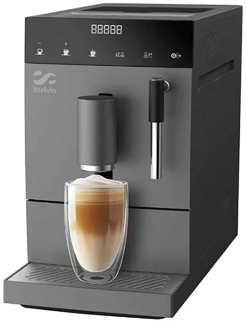 Изображение товара Автоматическая кофемашина Stelvio AC100 с жерновой кофемолкой и капучинатором